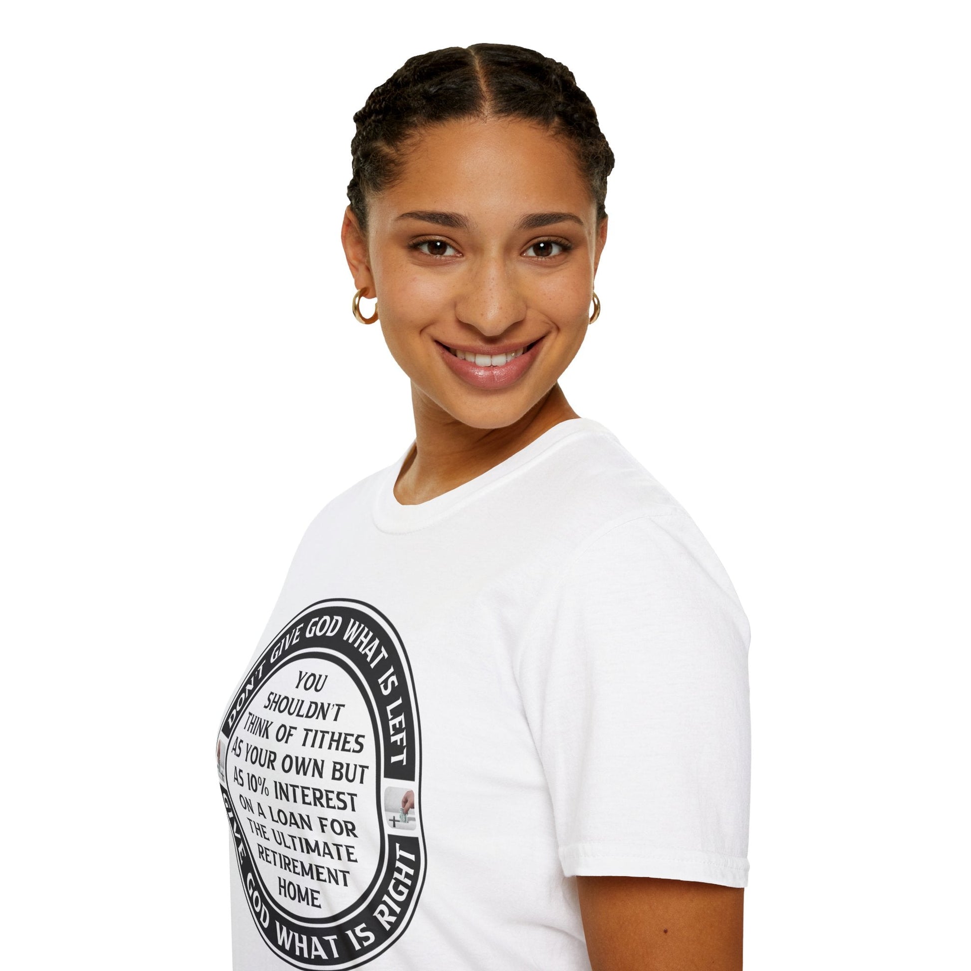 Psalms Angels "Heaven The Ultimate Retirement Home" Graphic Unisex White Tee Armour