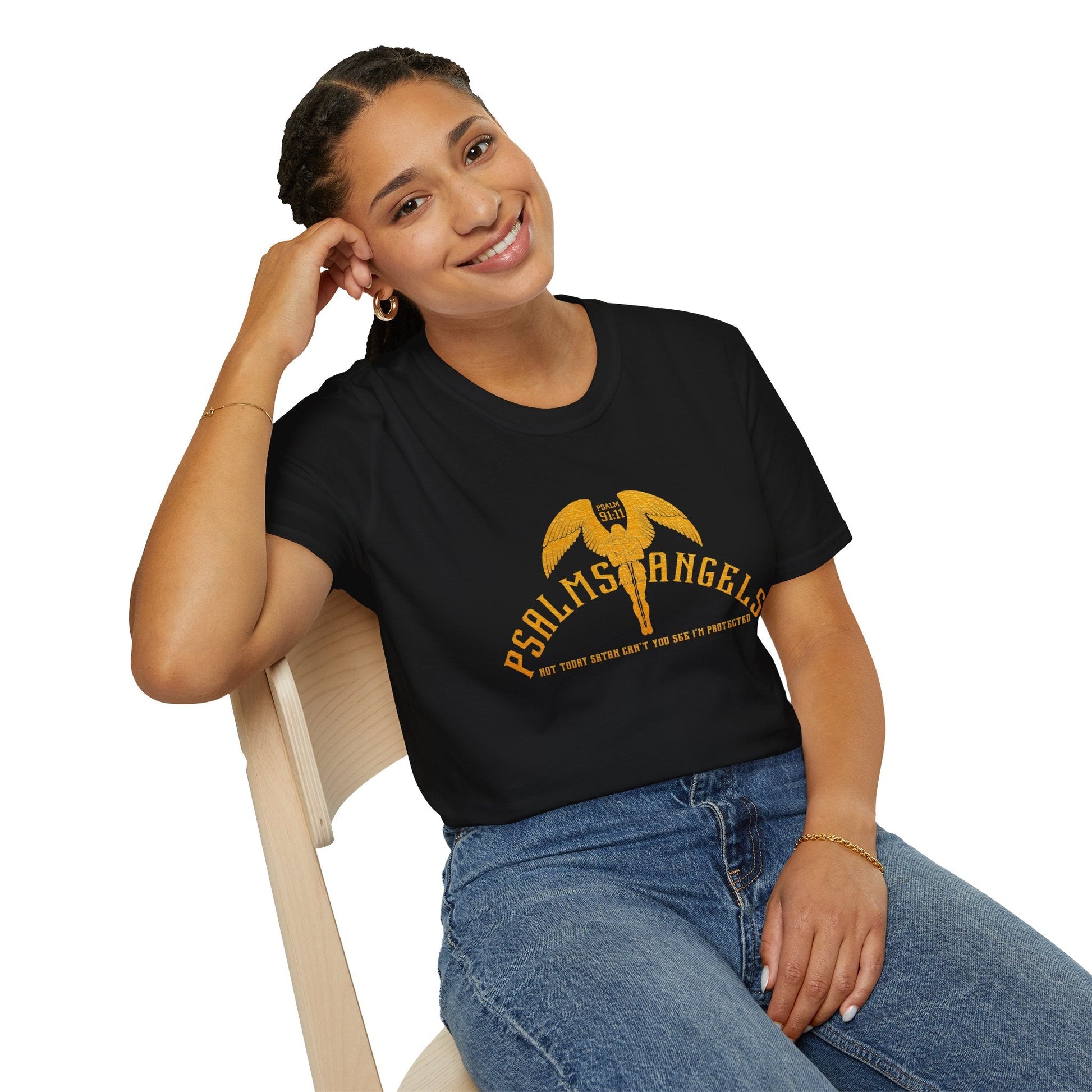 Not Today Satan Spiritual Essentials Classic Unisex Black Tee Printify