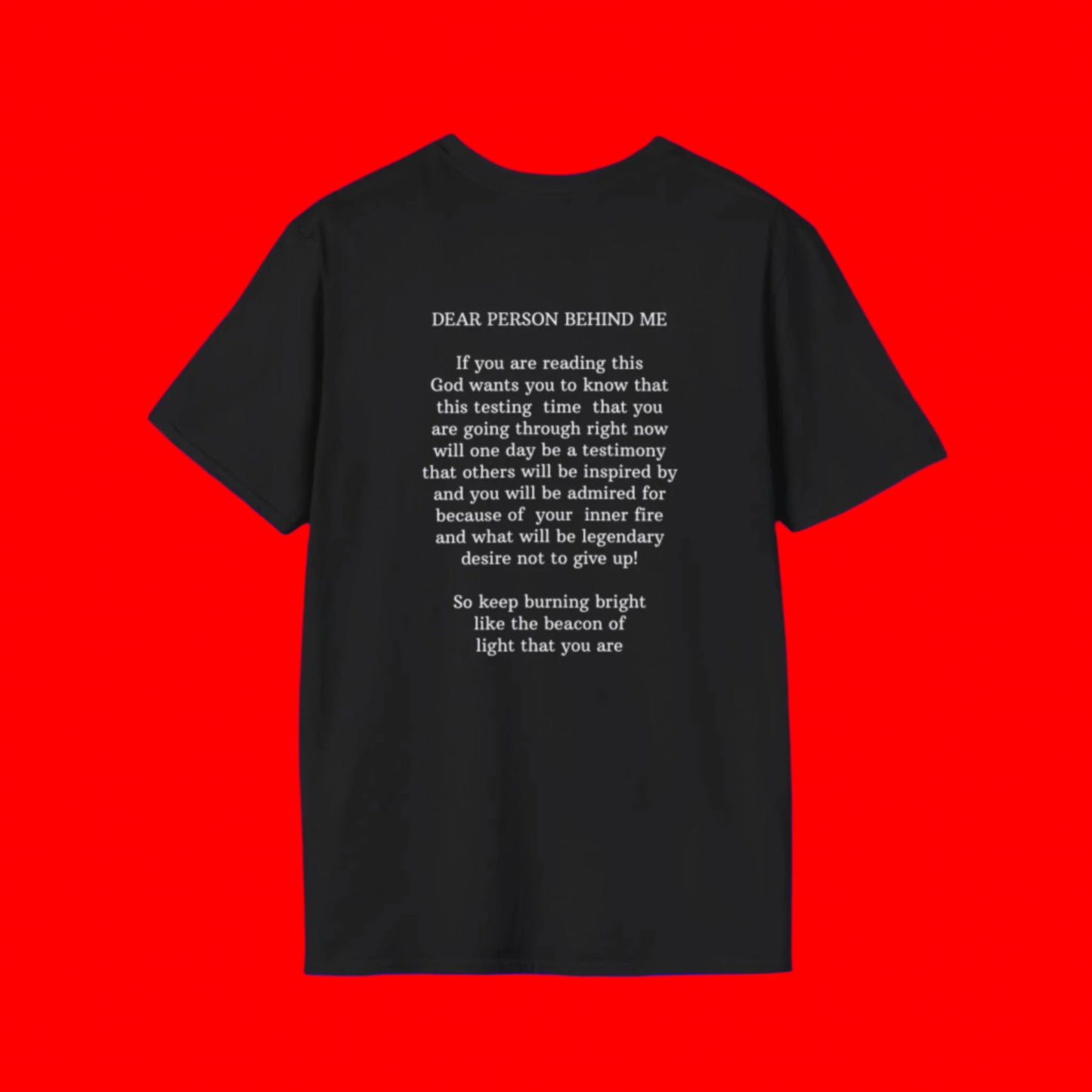 Psalms Angels "Dear Person Behind Me" Graphic Unisex Black Tee