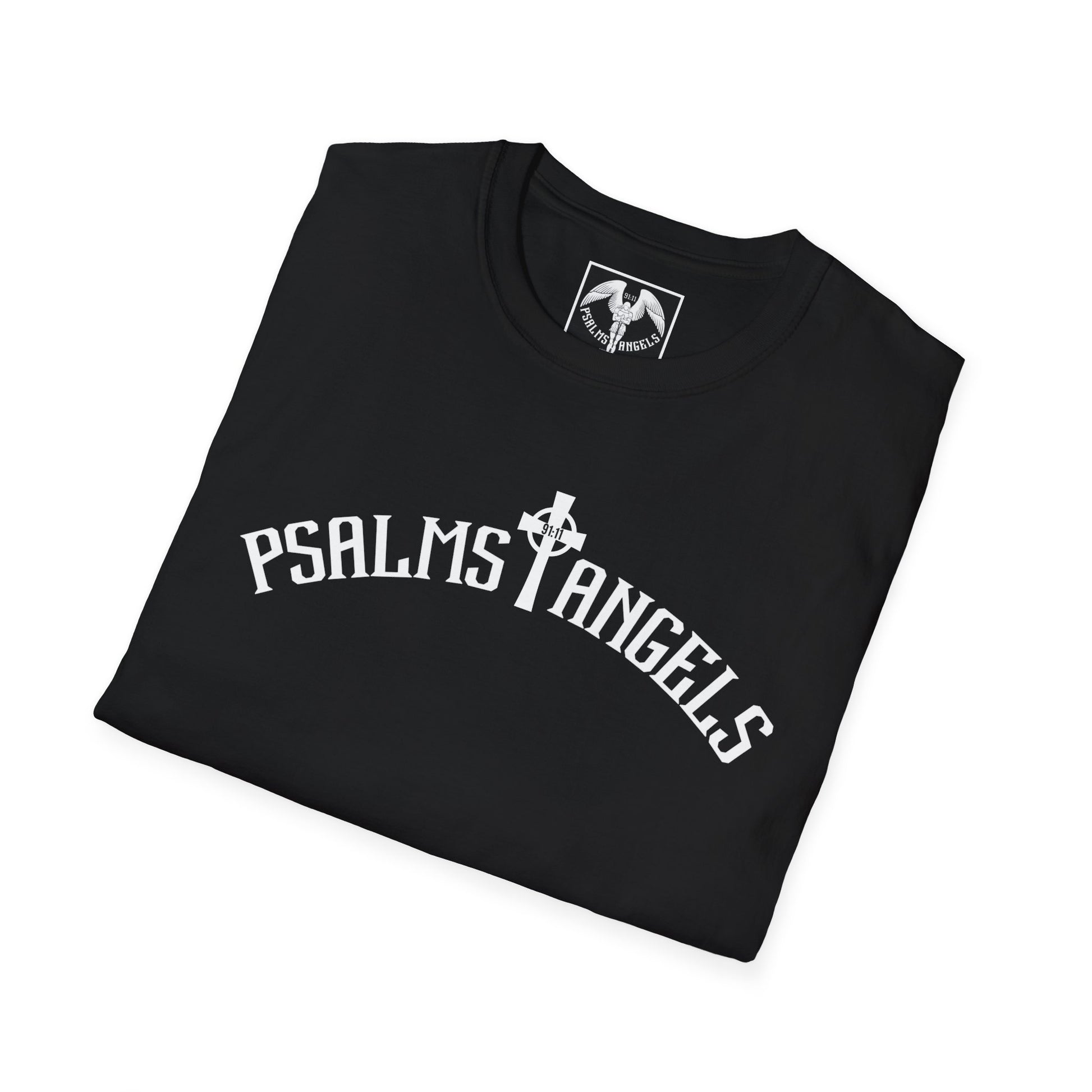 Psalms Angels Classic Relaxed Fit Unisex Black Tee
