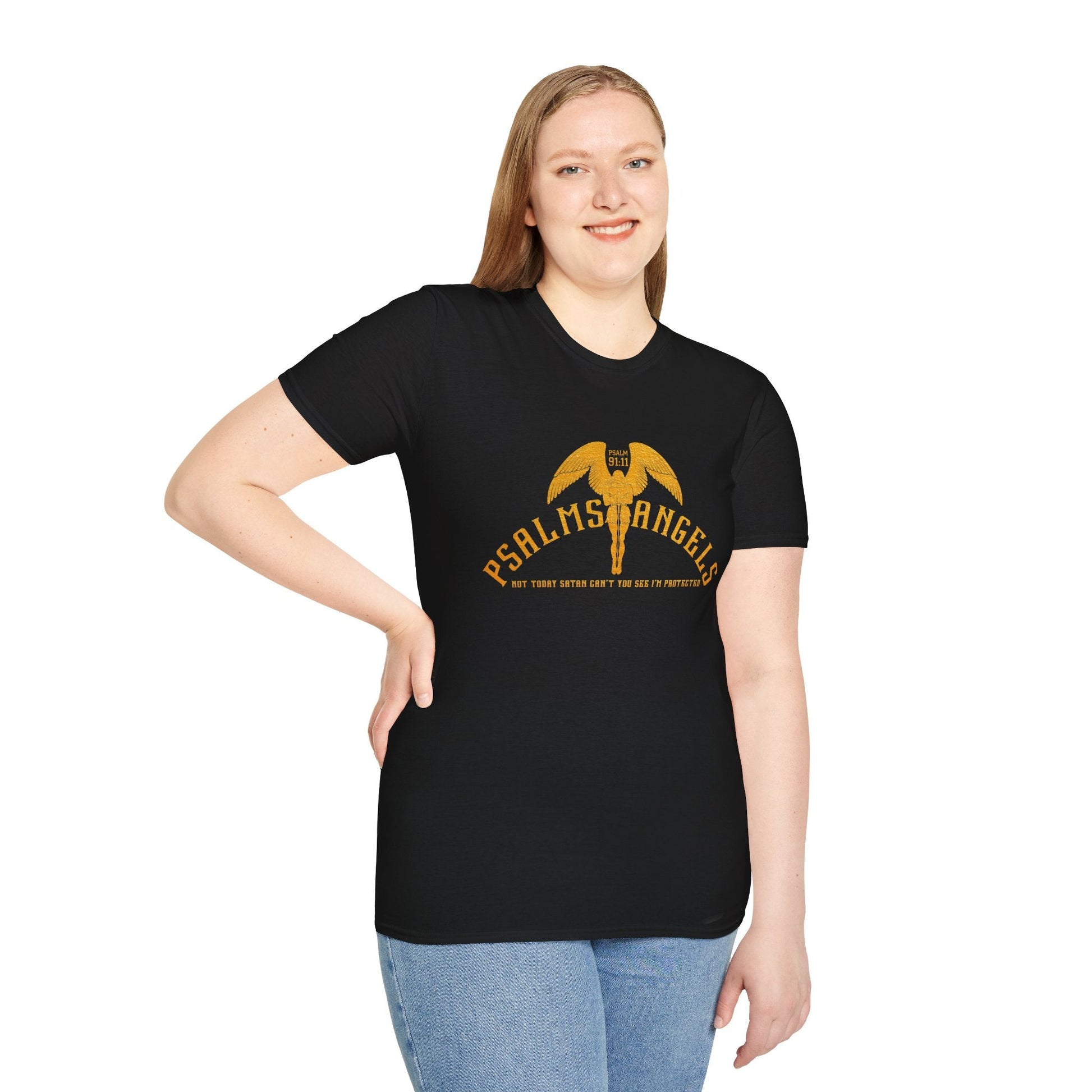 Not Today Satan Spiritual Essentials Classic Unisex Black Tee Printify
