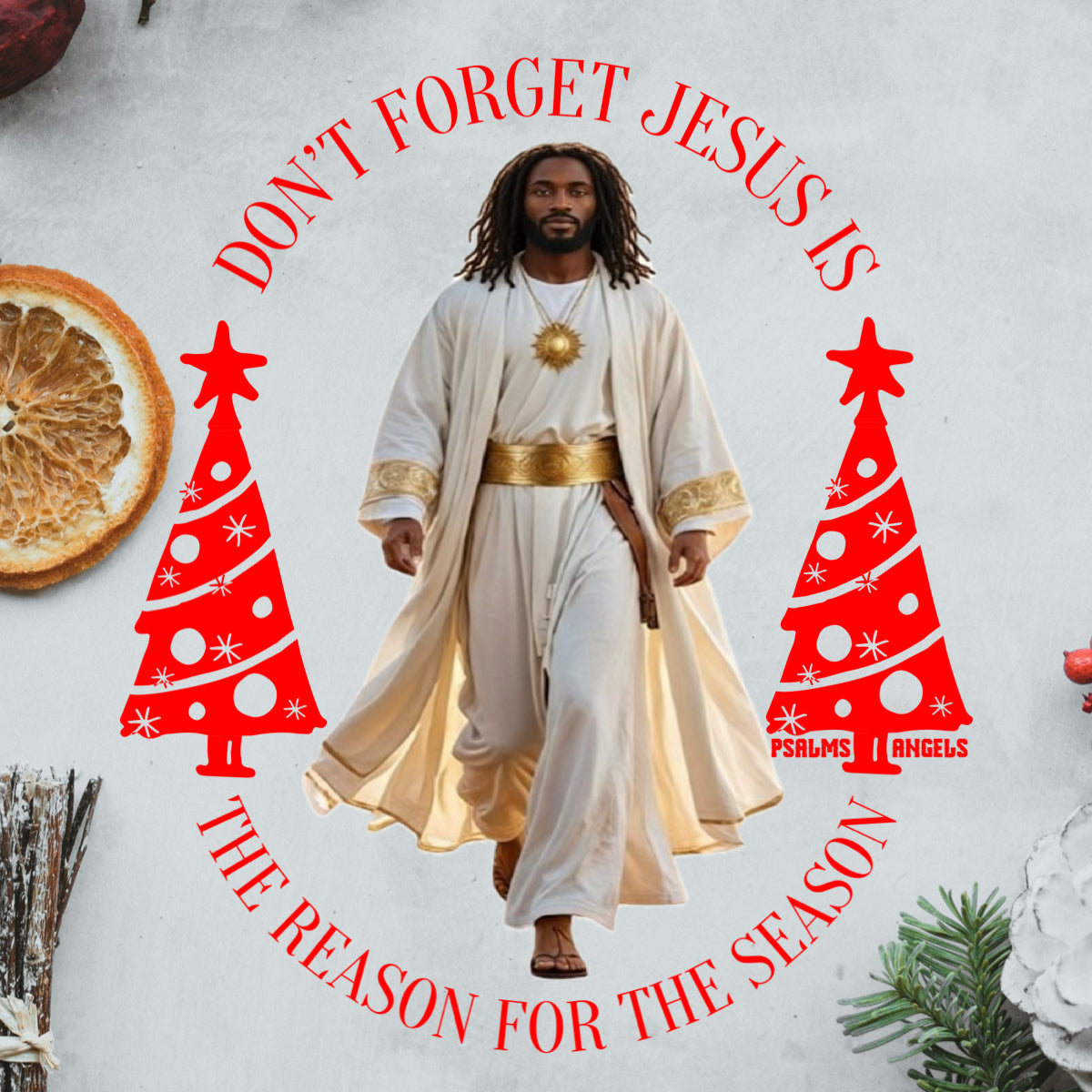 Limited Edition Psalms Angels "Jesus Is The Reason For The Season" Unisex Organic Sweatshirt Psalms-Angels.com