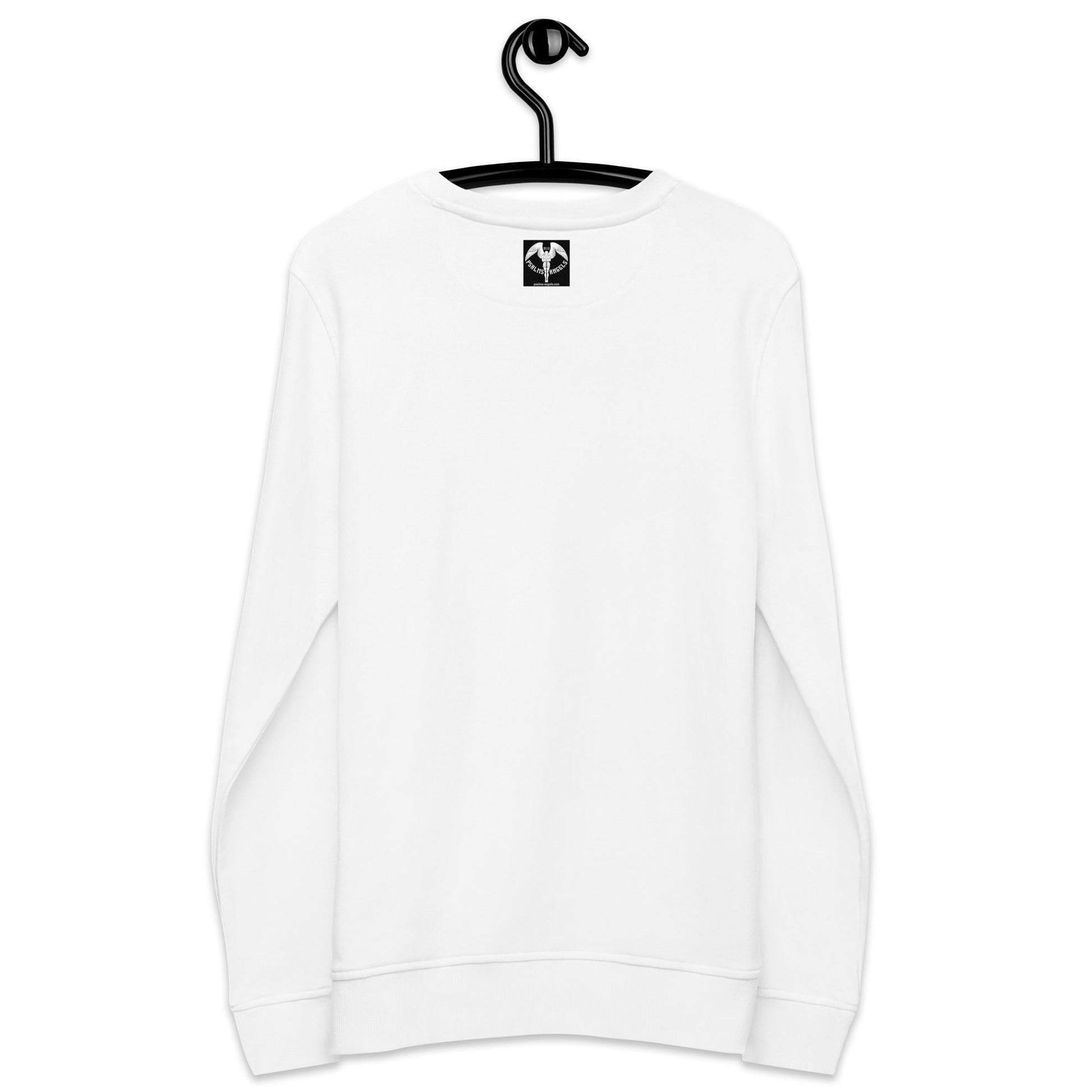 Psalms Angels Unisex Organic Cotton French Terry Knit Sweatshirt - White Psalms 91.11