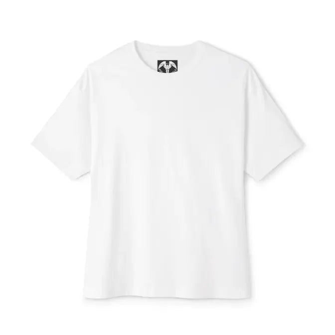 Psalms Angels Unisex Oversized Boxy Lux Rear Printed Teeshirt - White Armour