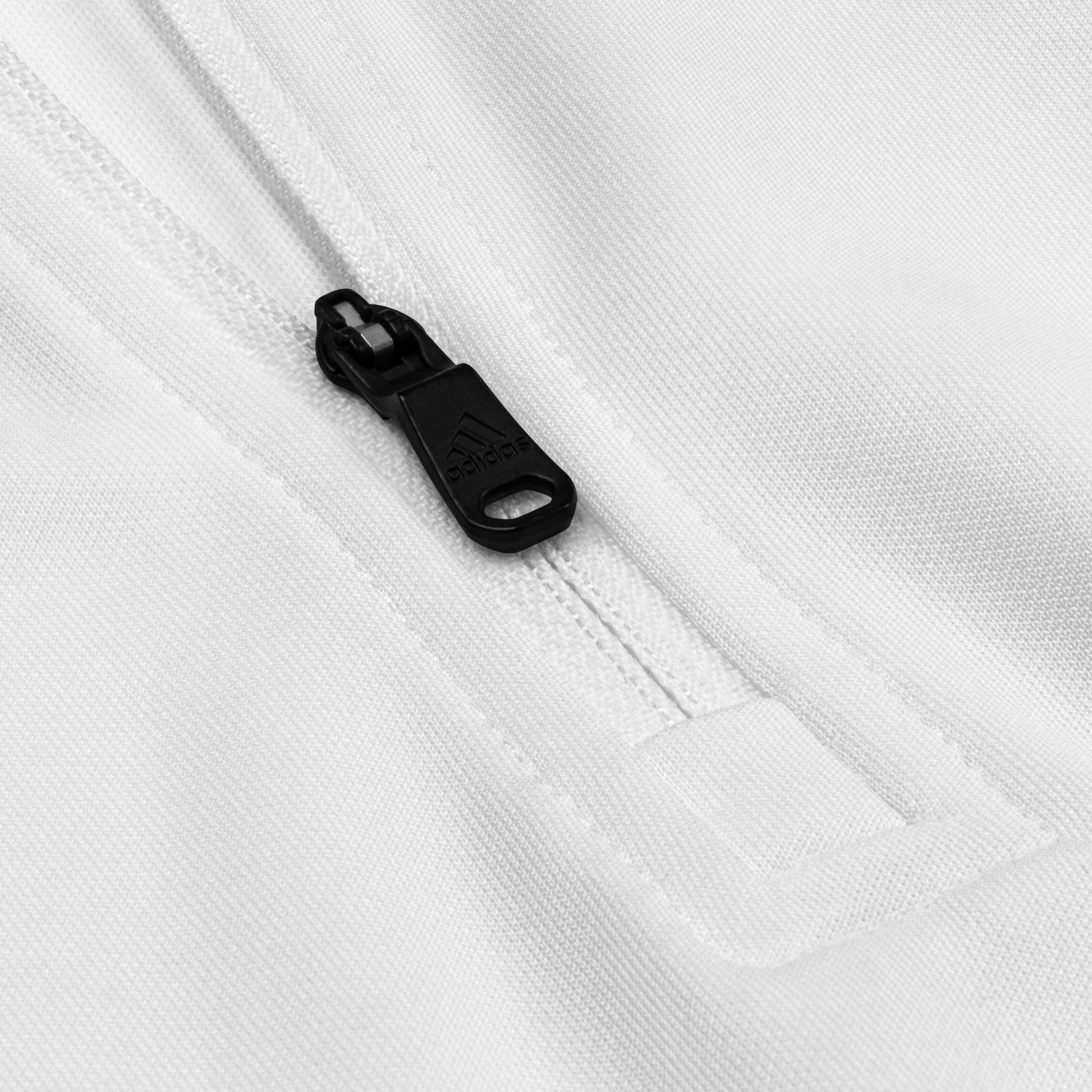 Co-branded Adidas Embroidered & Recycled Polyester Quarter Zip Pullover - White - Psalms-Angels.com