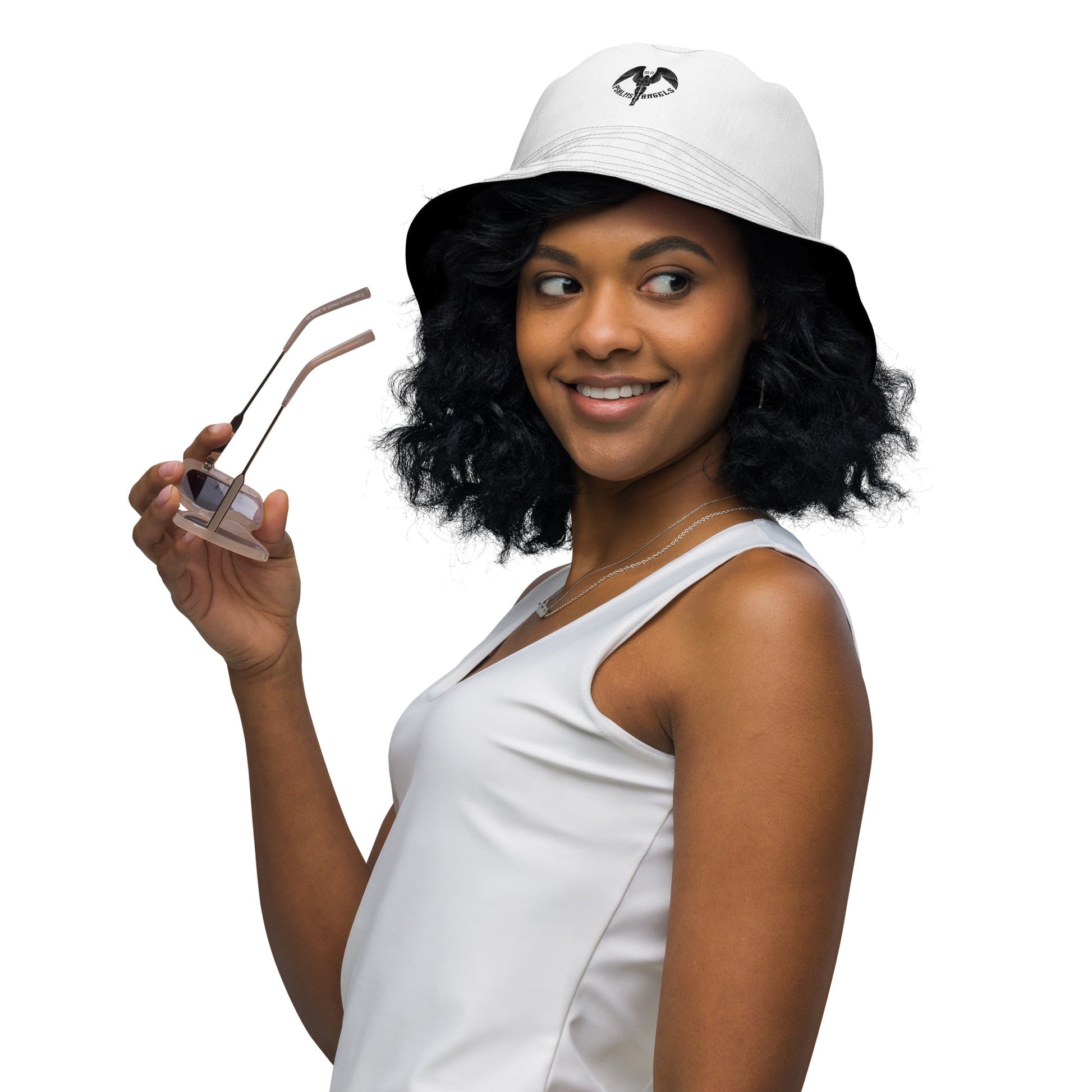 Psalms Angels Reversible Bucket Hat - Black & White Psalms 91.11
