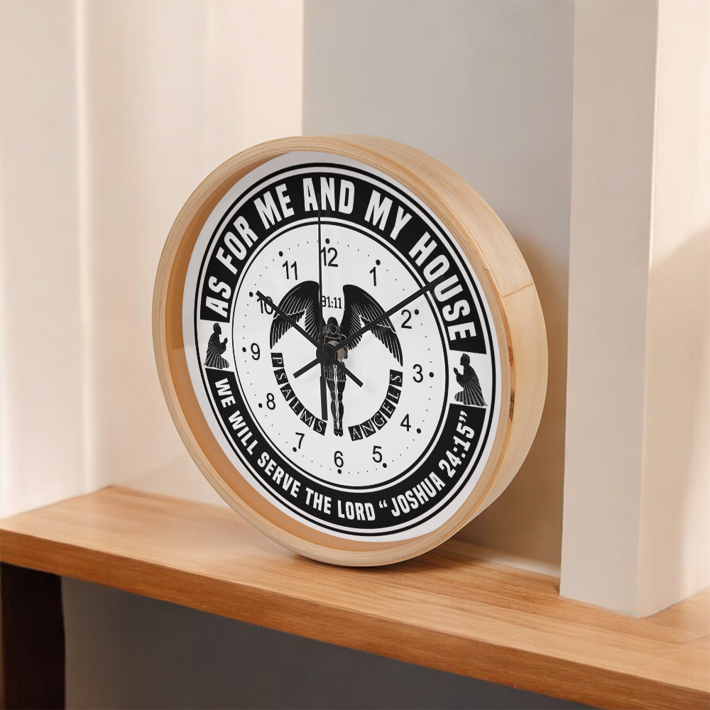 As For Me And My House We shall Serve The Lord Wall Clock Shiny Things