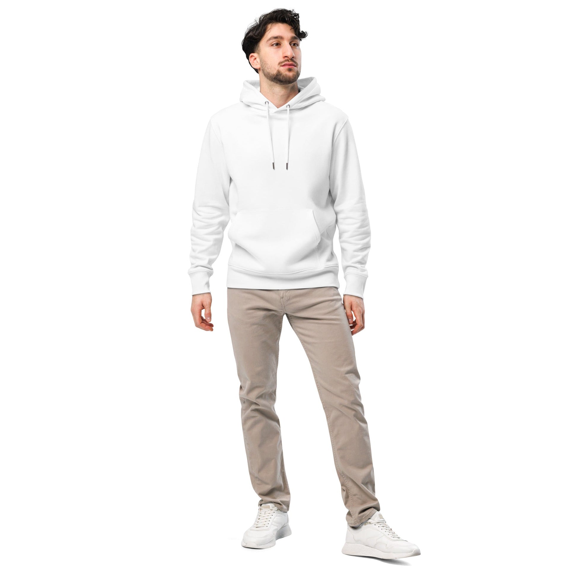 Psalm 91:11 Unisex Premium Heavyweight 100% Organic Cotton Rear Printed Hoodie - White Psalms 91.11