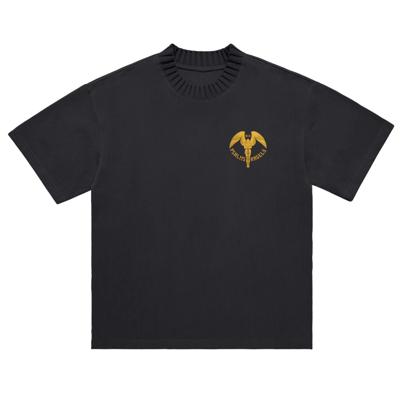 Spiritual Essentials Unisex Heavyweight Knitted Round Neck T-Shirt - Black or Grey ODMPOD