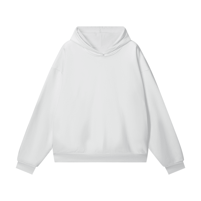 Psalms Angels Heavyweight Hidden Pocket Oversized Halo Fleece Hoodie - White & Bone ODMPOD
