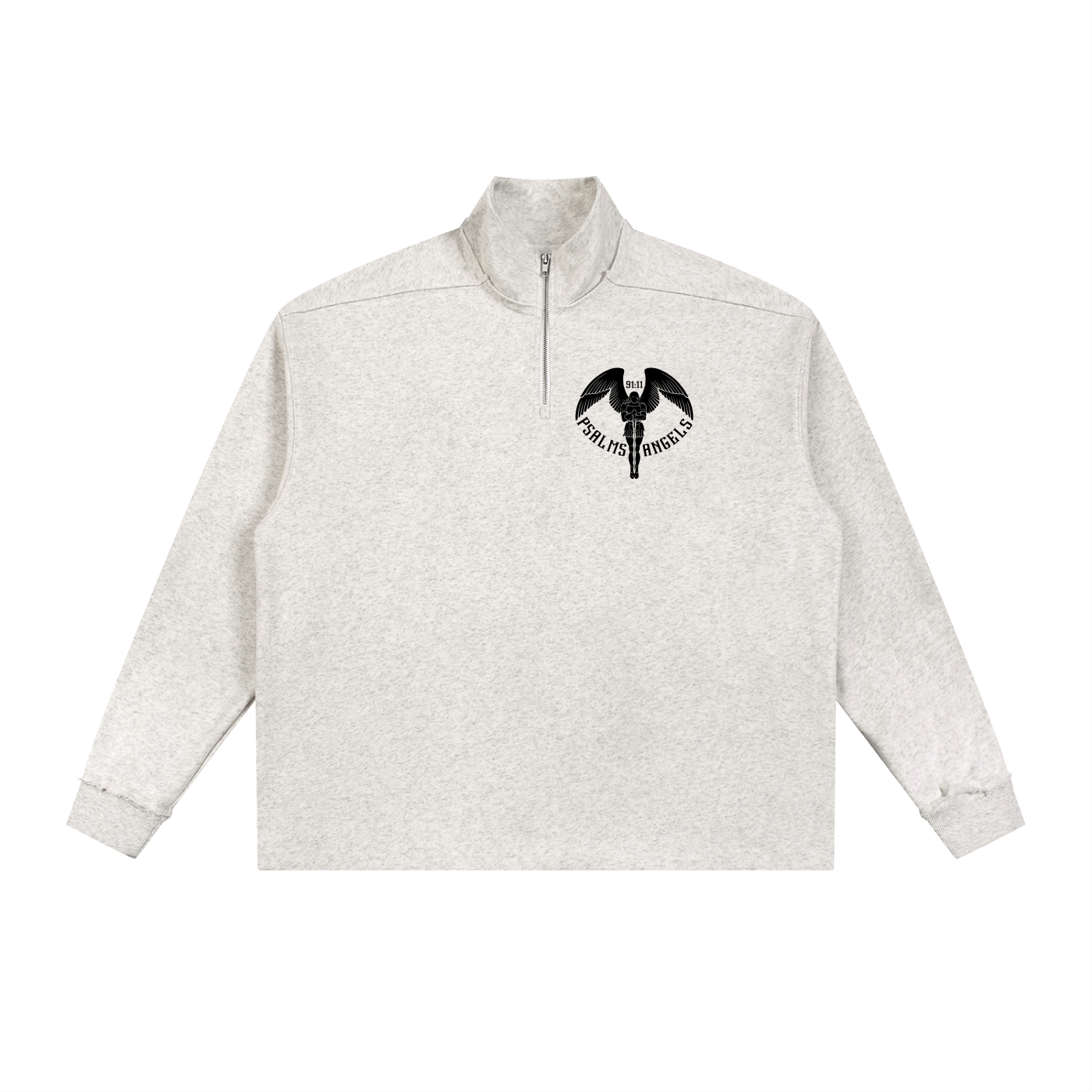 Half-Zip Rolled Edge Fleece Sweatshirt ODMPOD