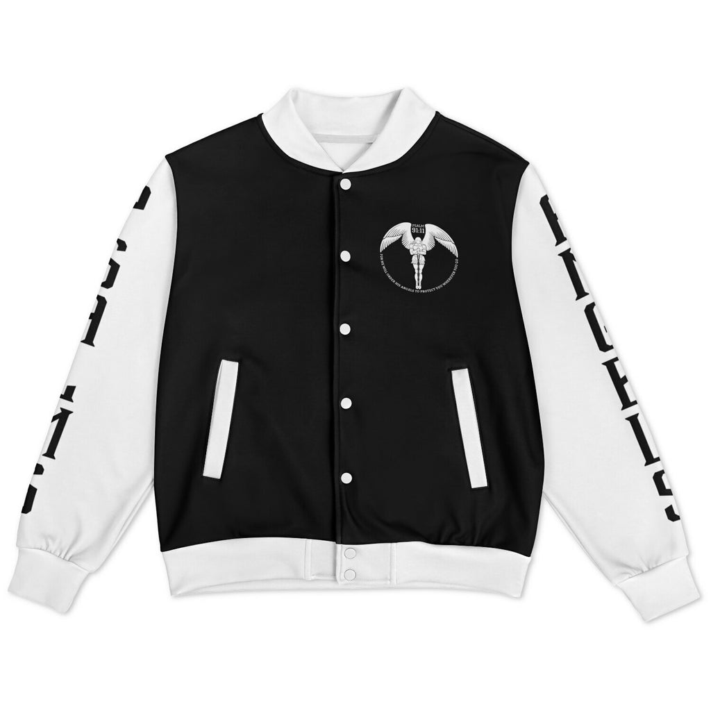Psalms Angels Heavyweight Black & White Baseball Jacket