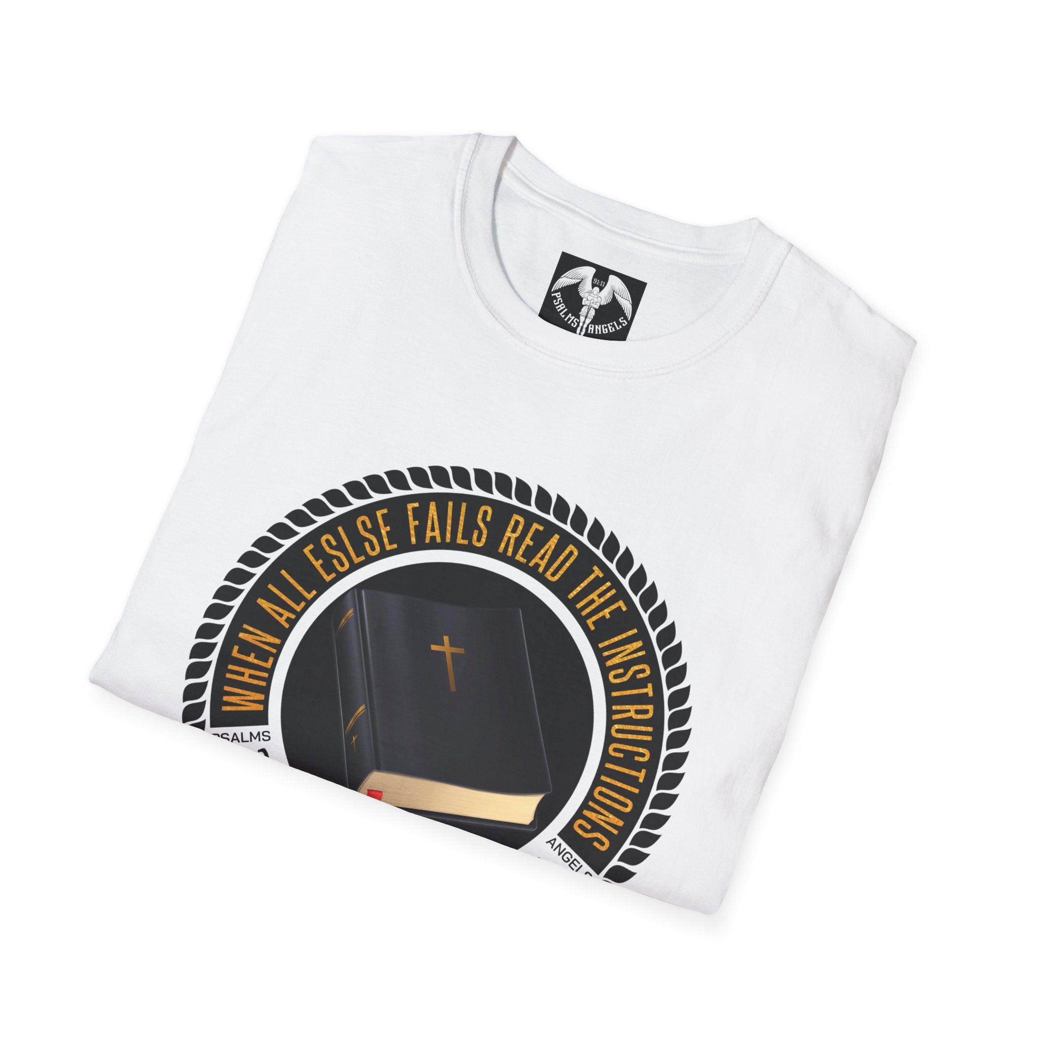 The Holy Bible "The Ultimate Source And Resource" Graphic Unisex White Tee - Psalms-Angels.com