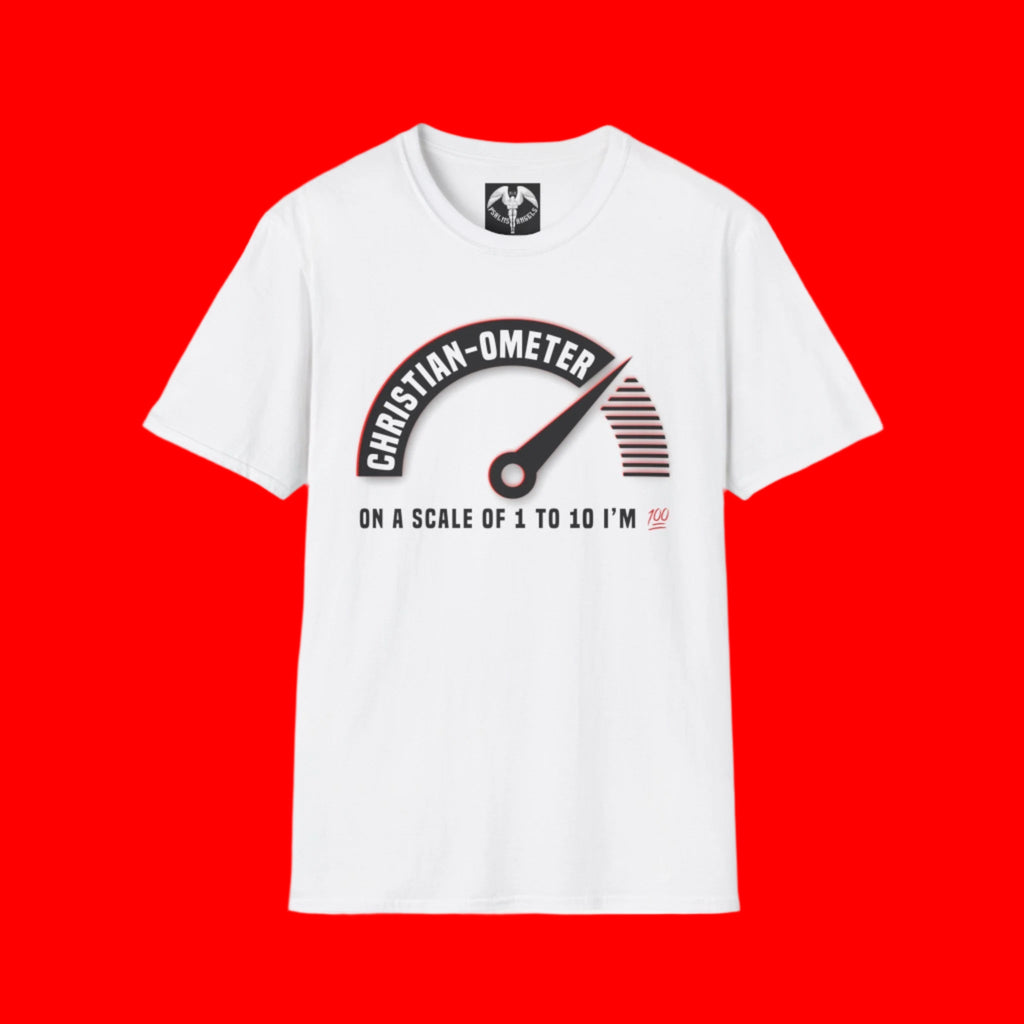 Psalms Angels "100 Percent Christian" Graphic Unisex White Tee Armour