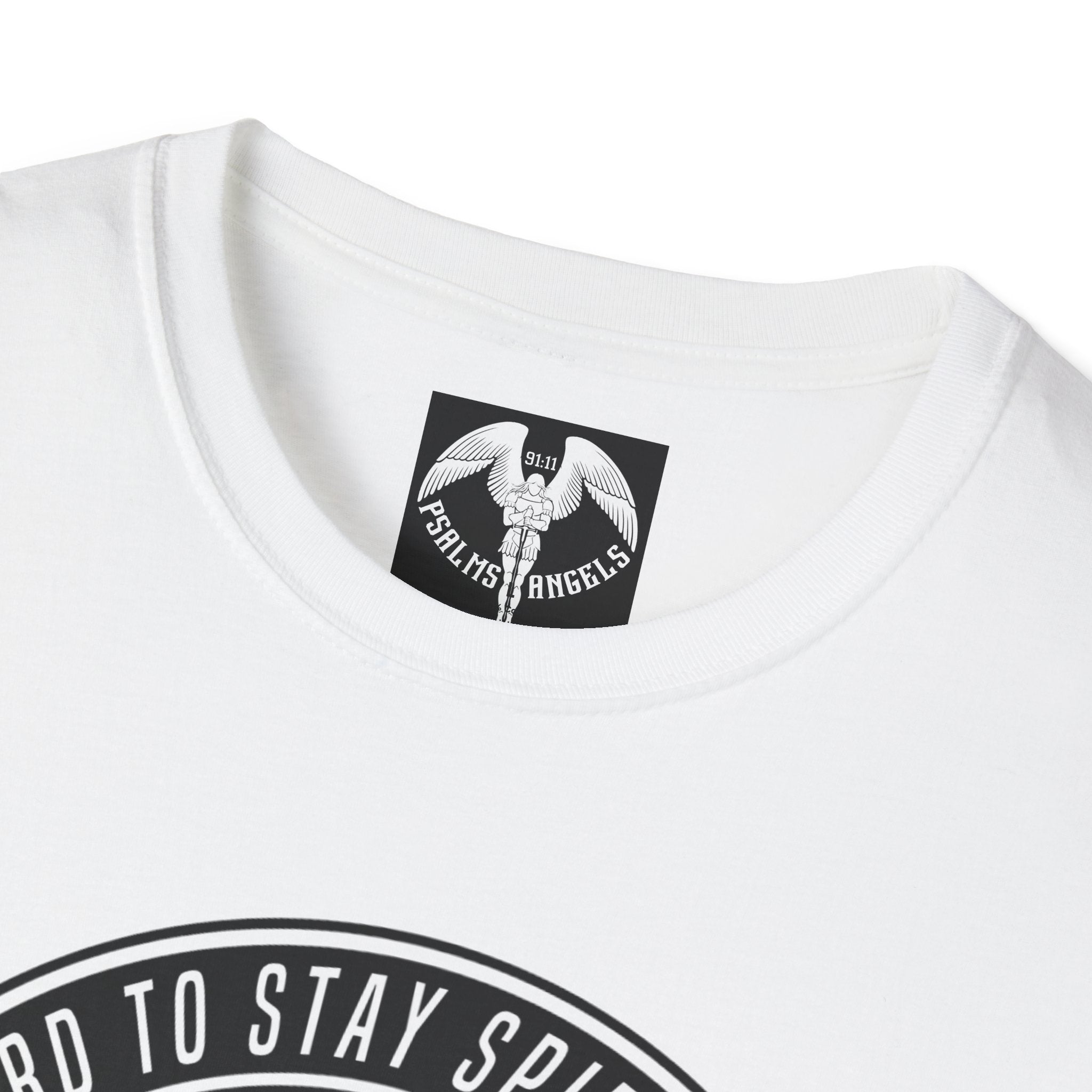 Psalms Angels "Are You Spiritually Fit?" Graphic Unisex White Tee Armour