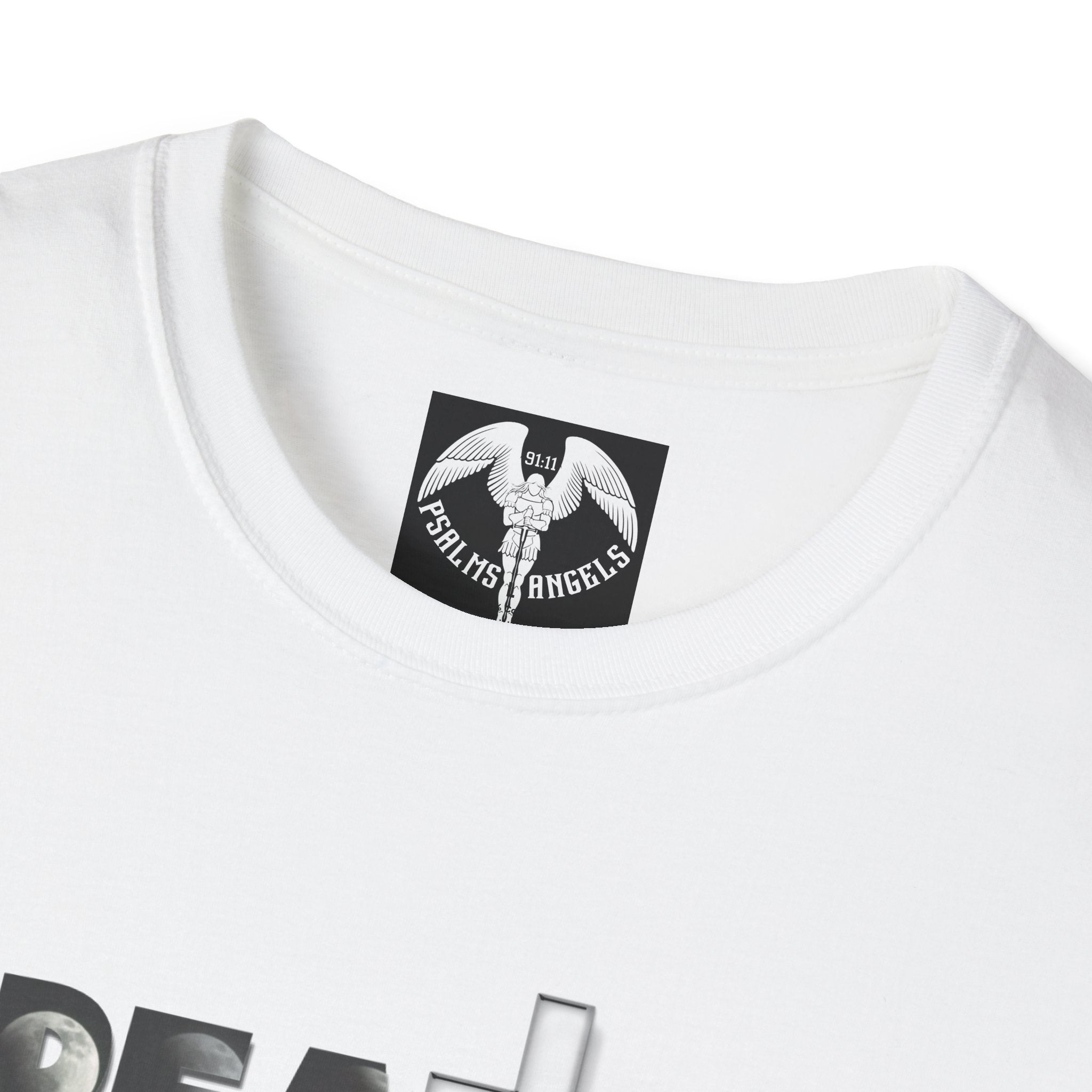 Psalms Angels "Created I’m His Image" Graphic Unisex White Tee Armour