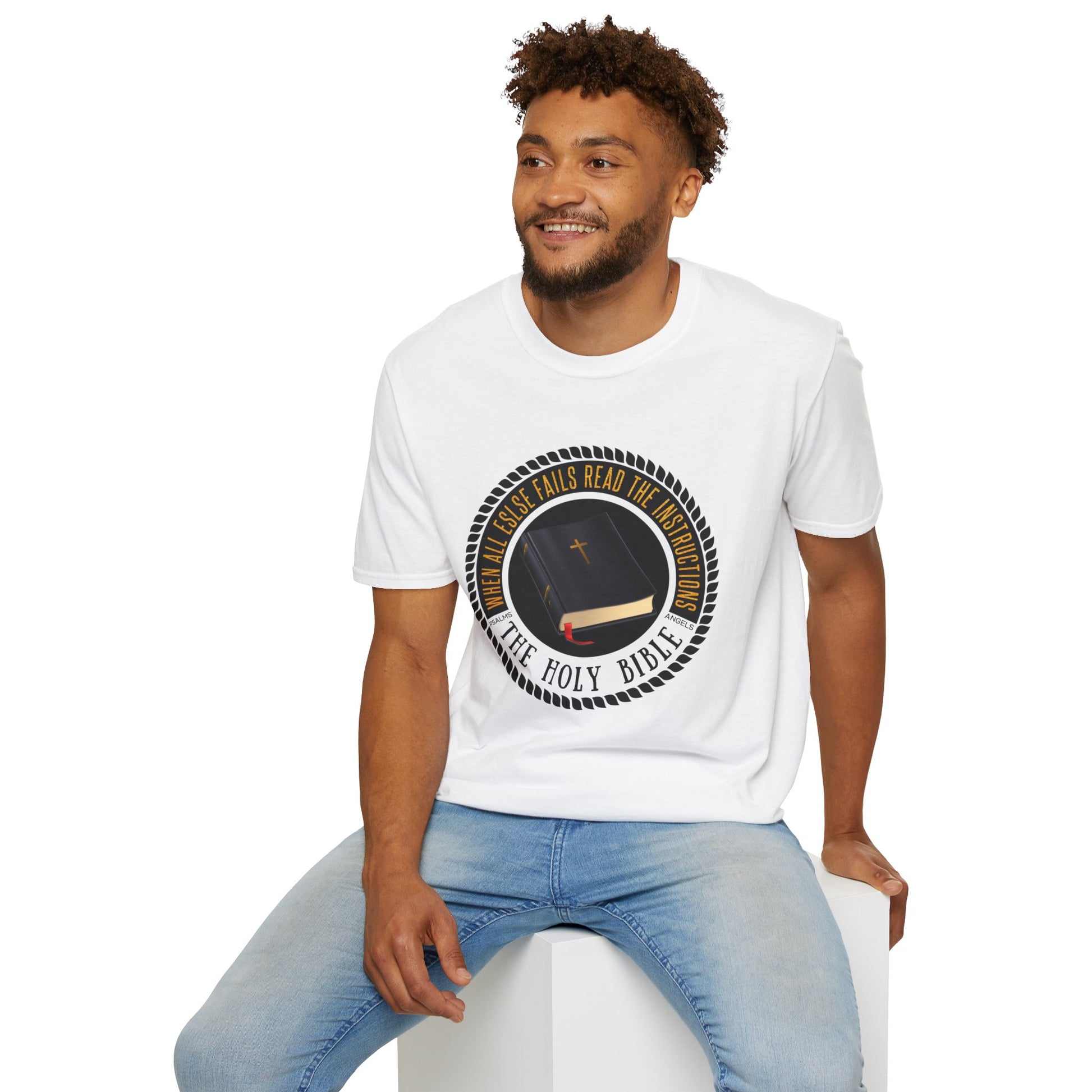 The Holy Bible "The Ultimate Source And Resource" Graphic Unisex White Tee