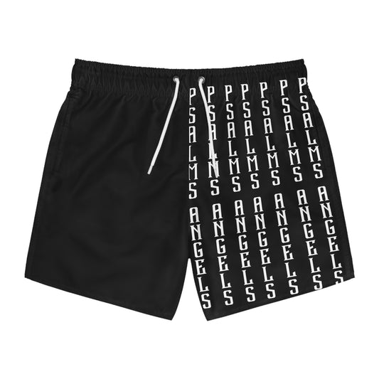 Stylish Psalms Angels Men’s Swim Trunks - Black