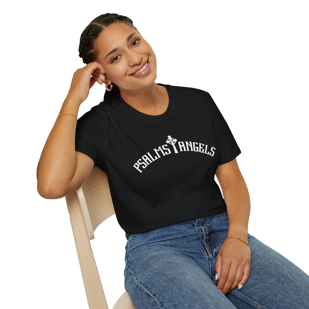 Psalms Angels Classic Relaxed Fit Unisex Black Tee