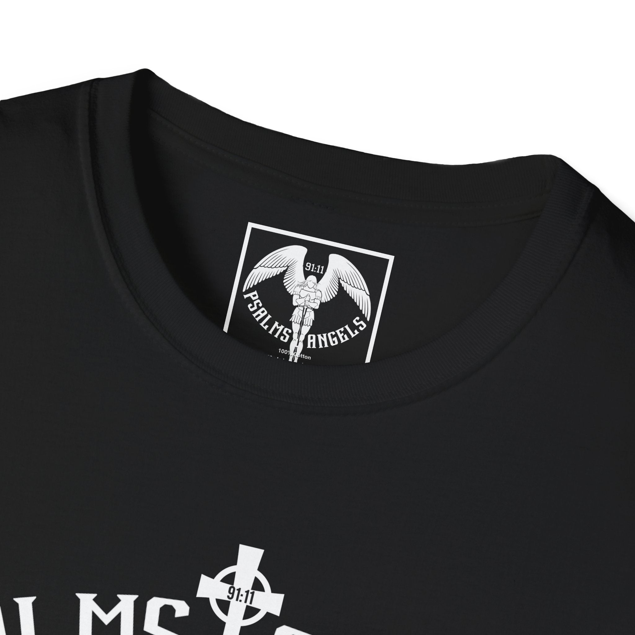 Psalms Angels Classic Relaxed Fit Unisex Black Tee - Psalms-Angels.com