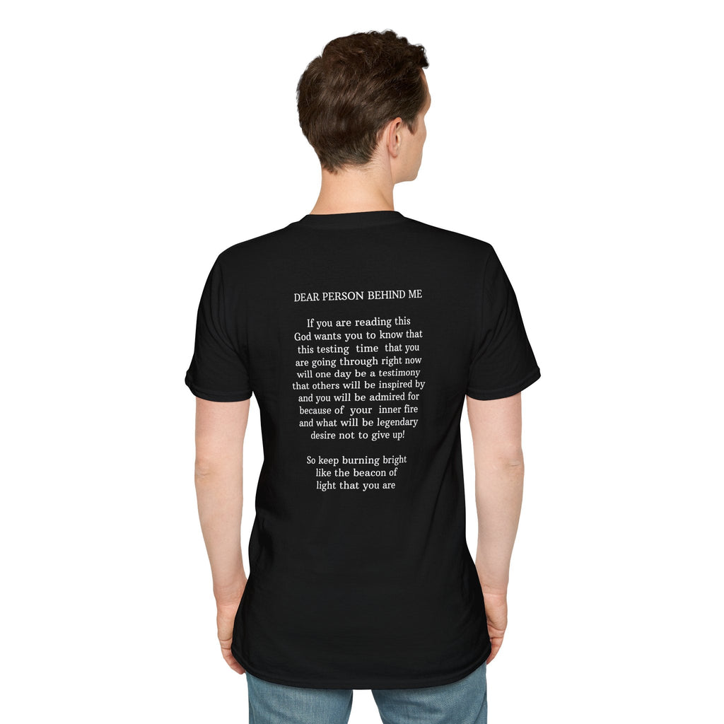 Psalms Angels "Dear Person Behind Me" Graphic Unisex Black Tee Amour