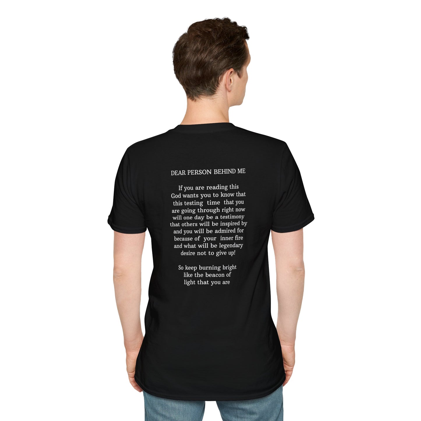 Psalms Angels "Dear Person Behind Me" Graphic Unisex Black Tee