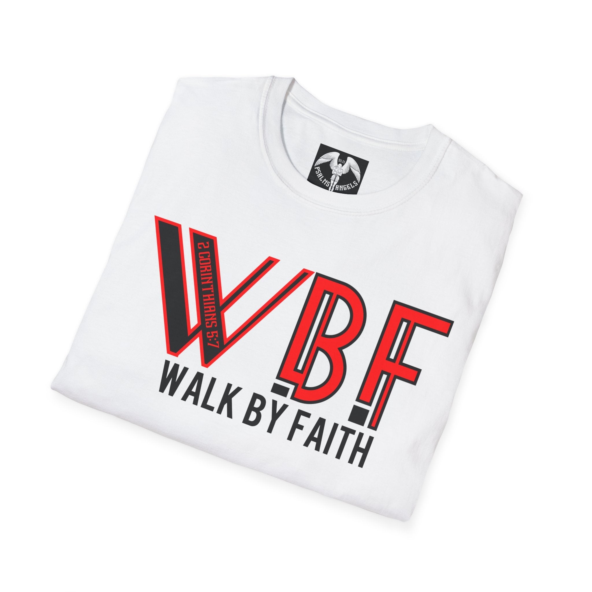 Psalms Angels "Walk By Faith" Graphic Unisex White Tee Amour
