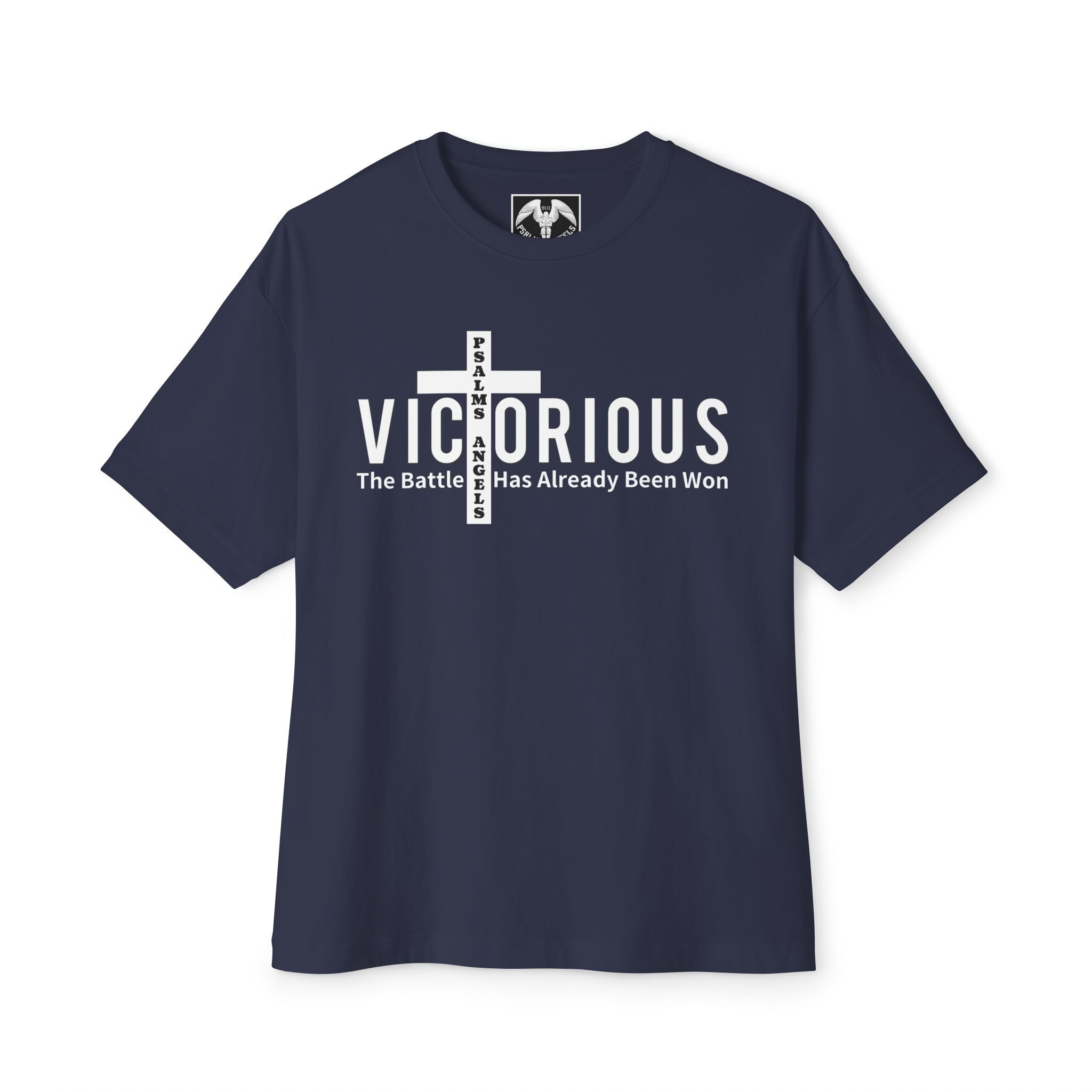I Am Victorious By Psalms Angels Unisex Oversized Boxy Lux Tee - Choice Of Colours Armour
