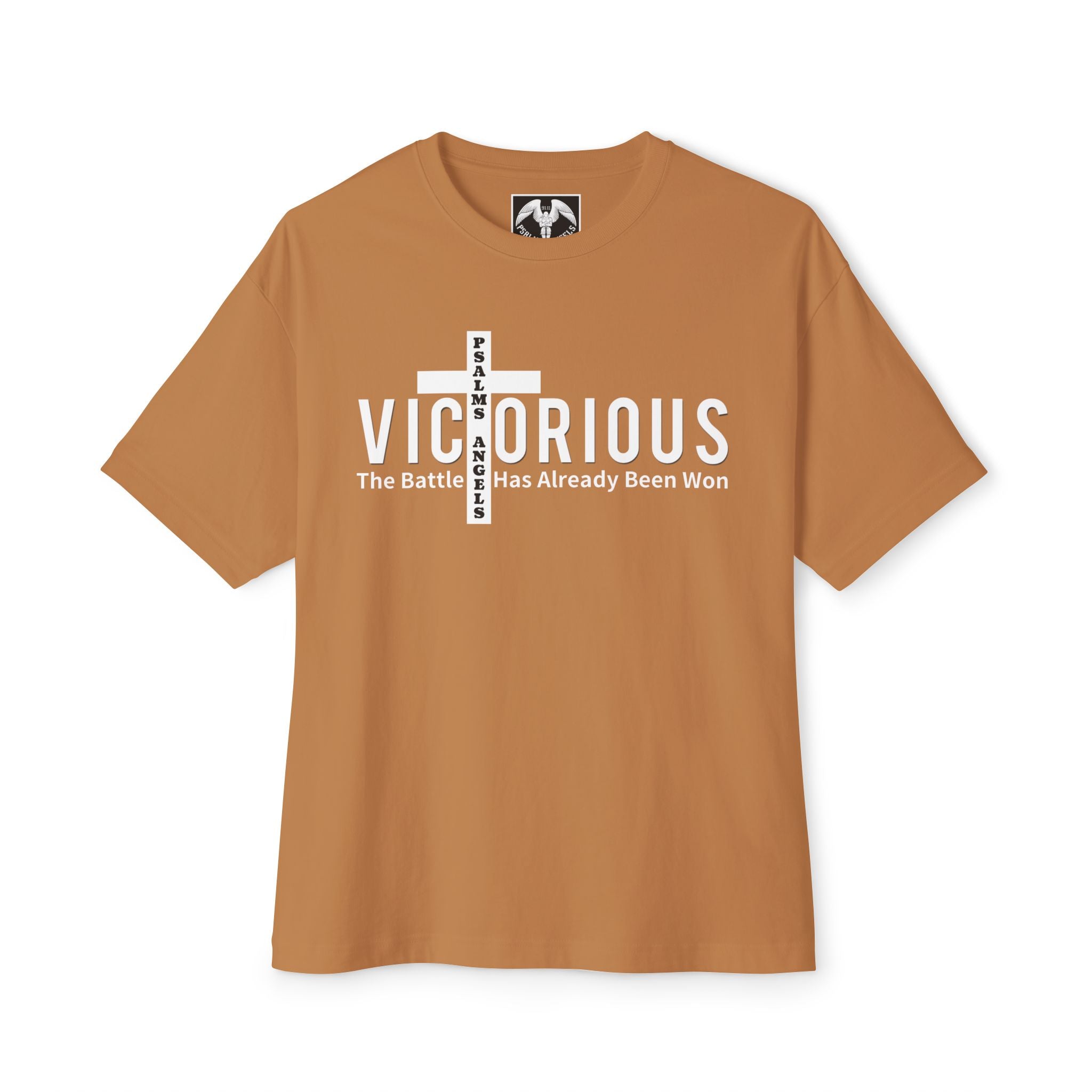 I Am Victorious By Psalms Angels Unisex Oversized Boxy Lux Tee - Choice Of Colours Armour