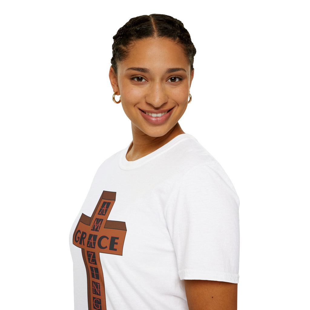 Psalms Angels "How Amazing Is Your Grace" Graphic Unisex White Tee Amour