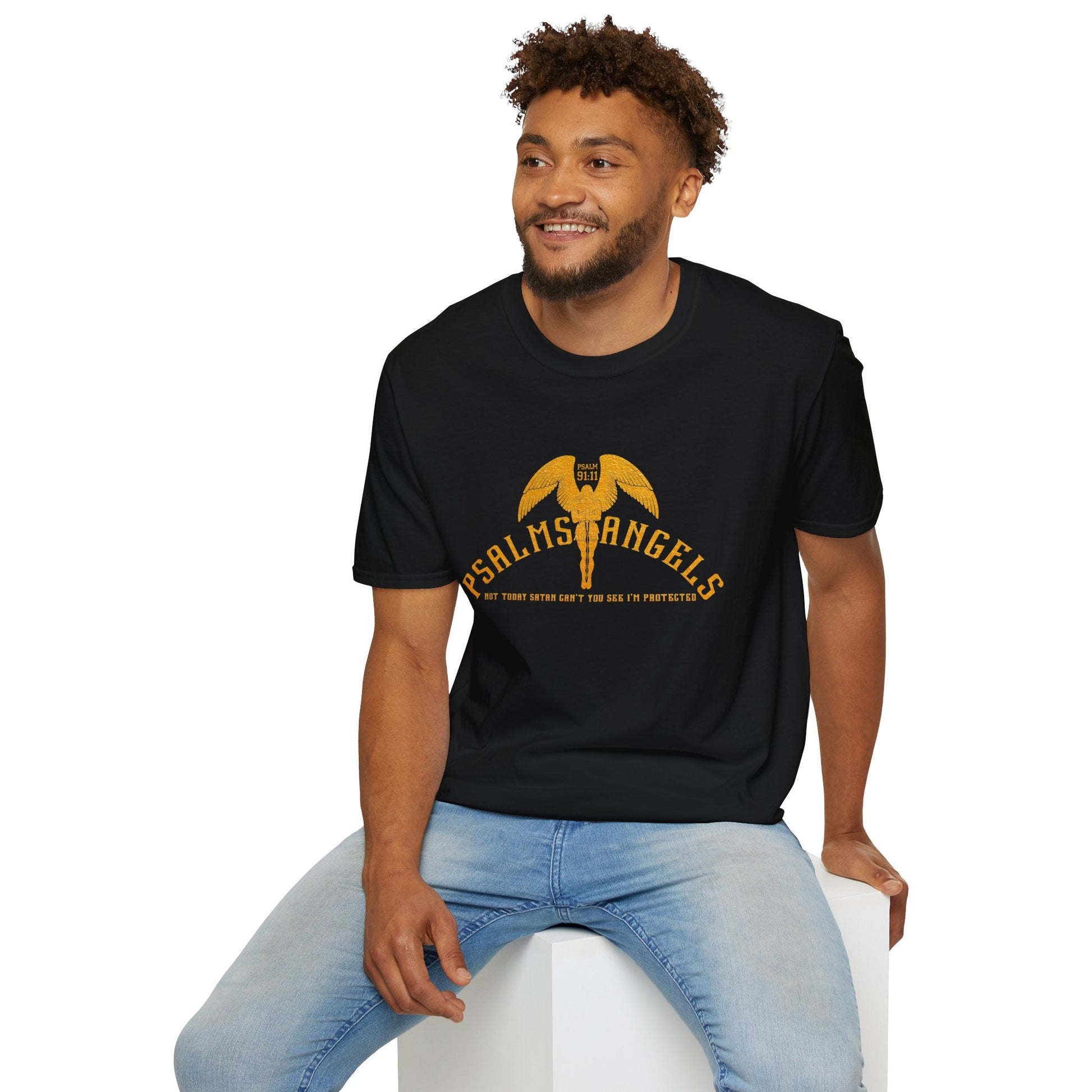 Not Today Satan Spiritual Essentials Classic Unisex Black Tee Printify