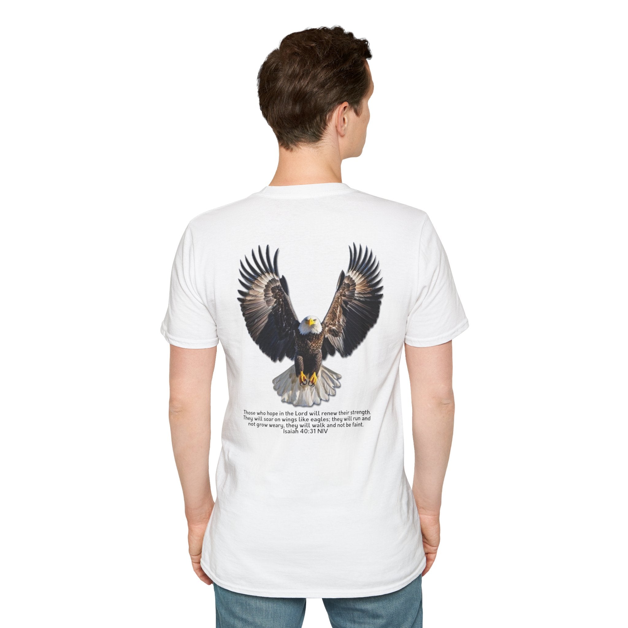 Psalms Angels "Soar Like An Eagle" Graphic Unisex White Tee Armour