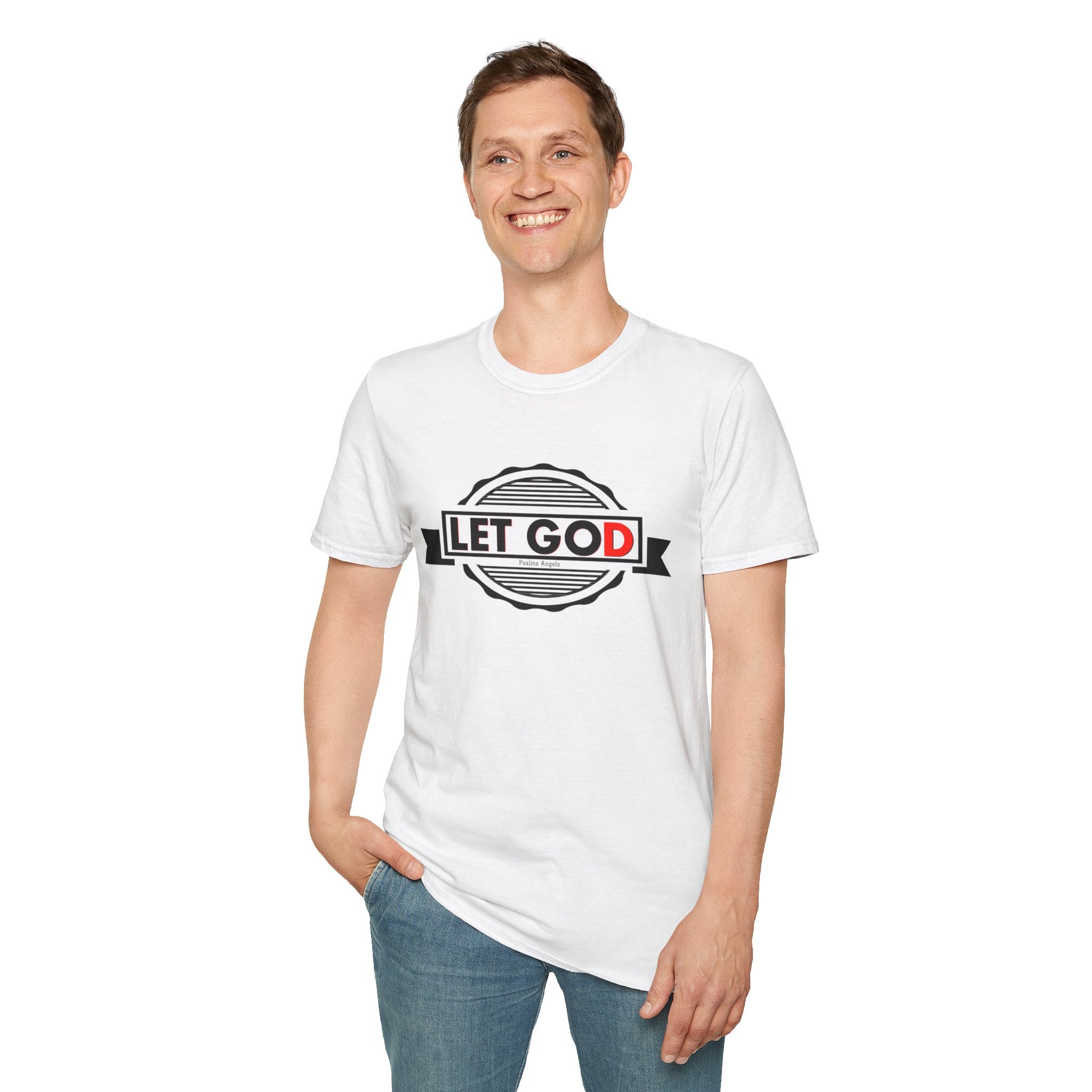 Psalms Angels "Let Go And Let God" Graphic Unisex White Tee Armour