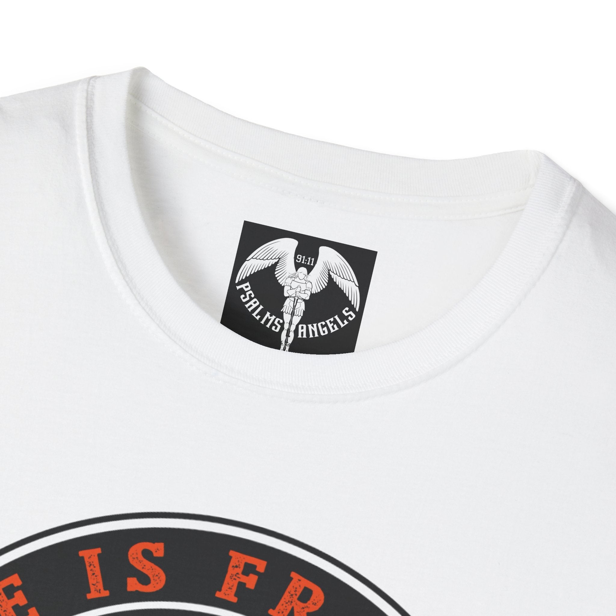 Psalms Angels "Life Is Fragile Handle With Prayer" Graphic Unisex White Tee Amour