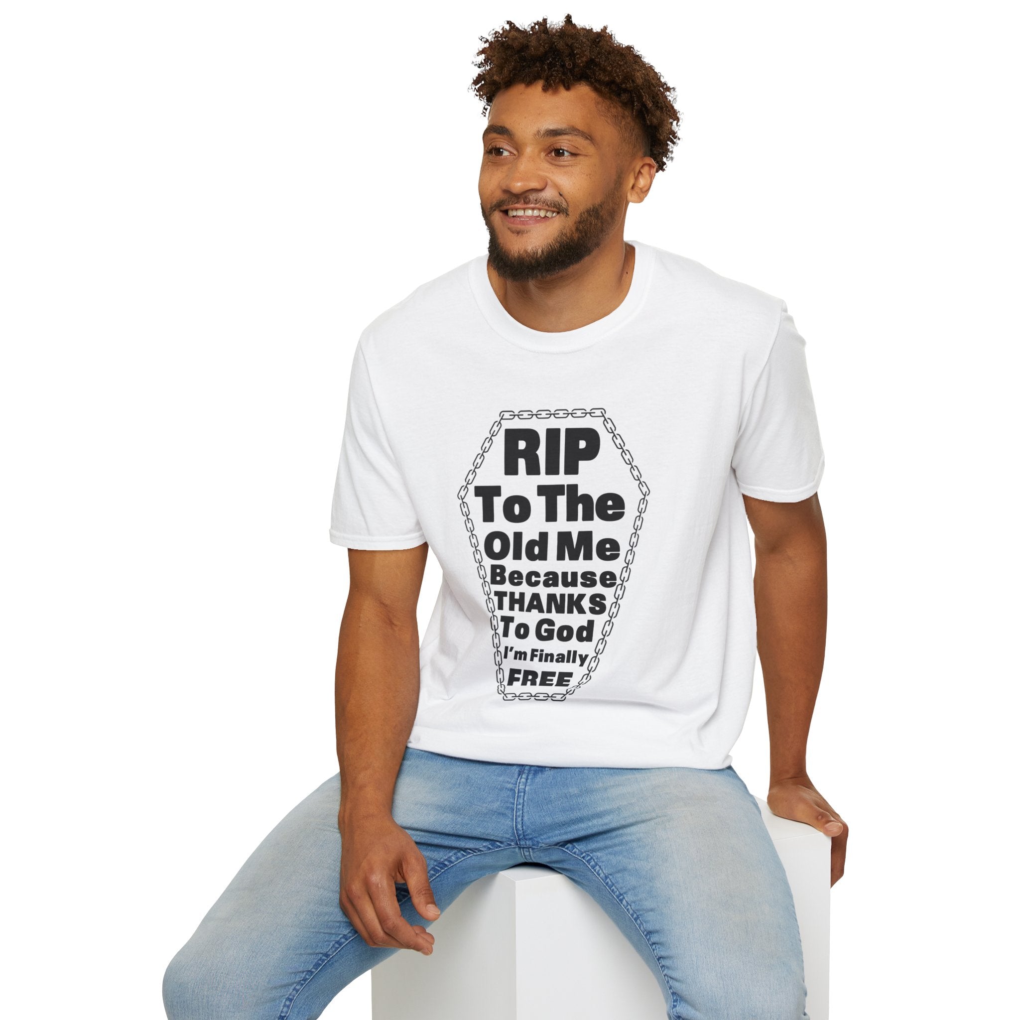 Psalms Angels "RIP To The Old Me" Graphic Unisex White Tee Amour