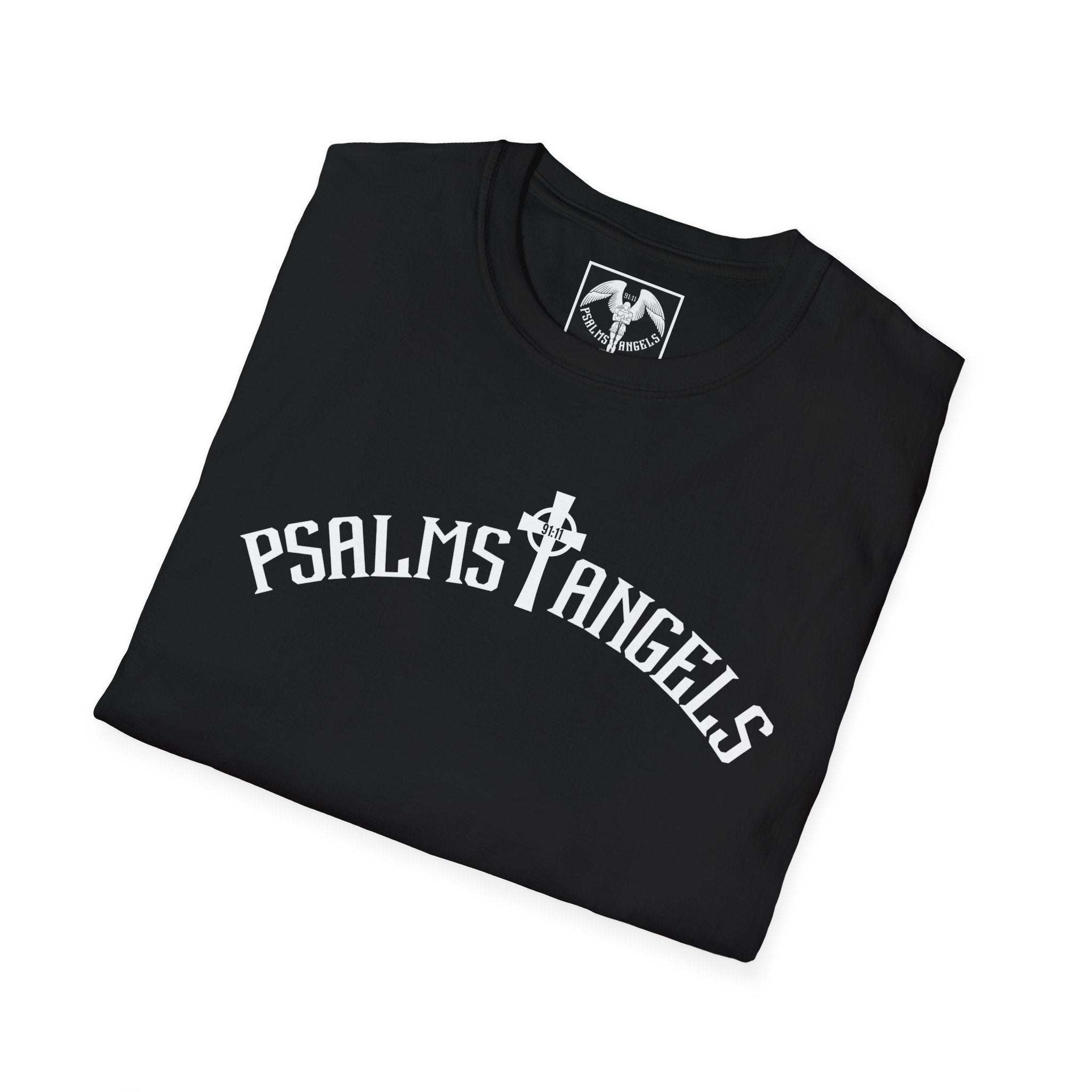 Psalms Angels Classic Relaxed Fit Unisex Black Tee - Psalms-Angels.com