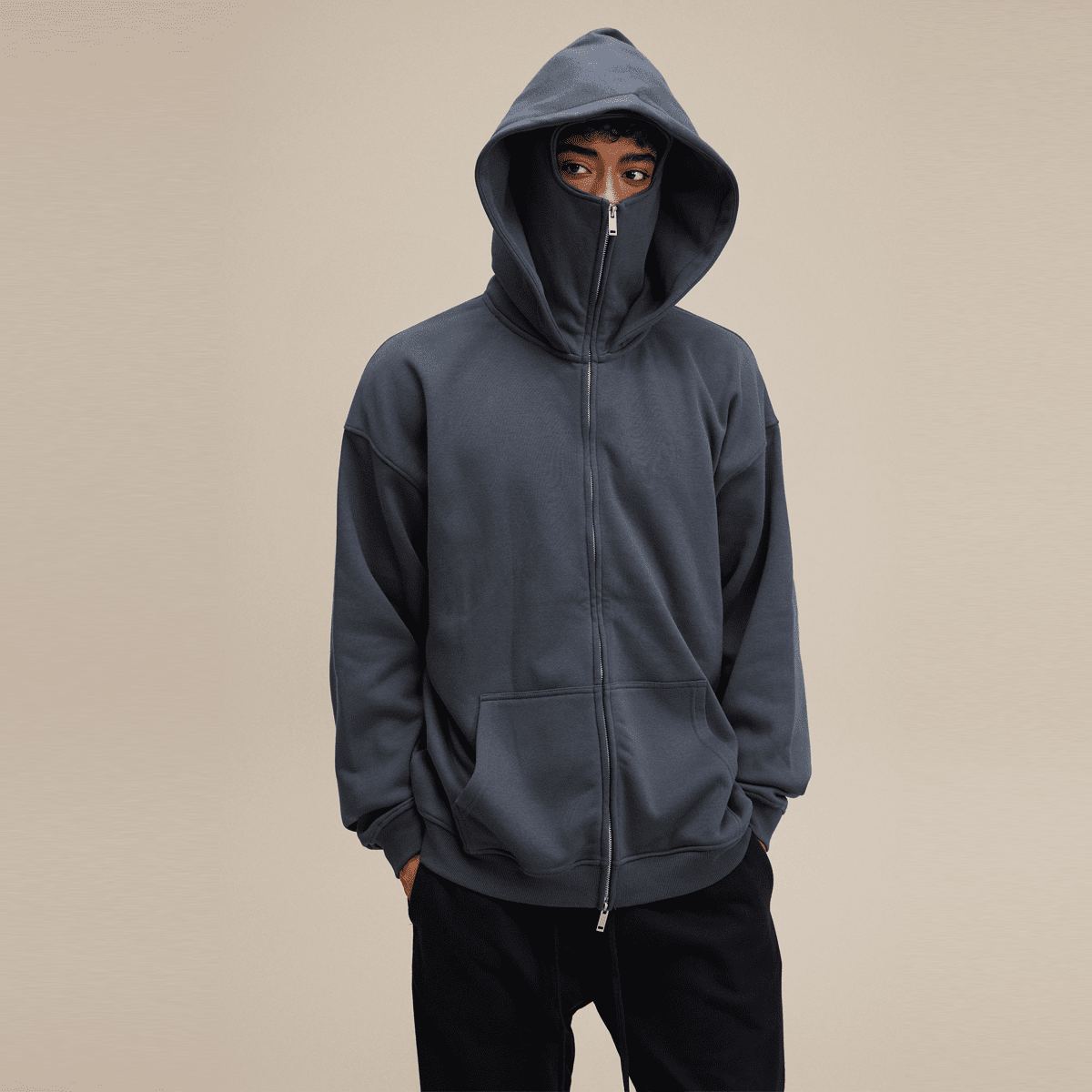 Windproof Zip-Up Face Mask Hoodie Psalms-Angels.com