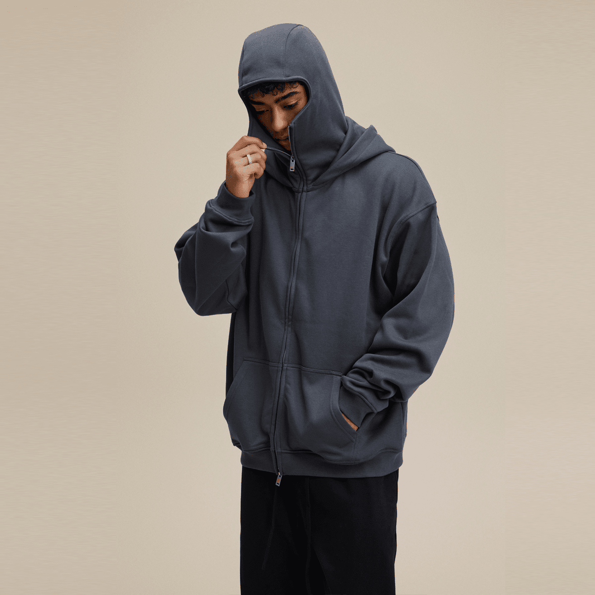Windproof Zip-Up Face Mask Hoodie Psalms-Angels.com