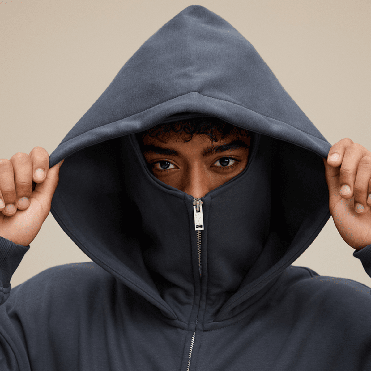 Windproof Zip-Up Face Mask Hoodie Psalms-Angels.com