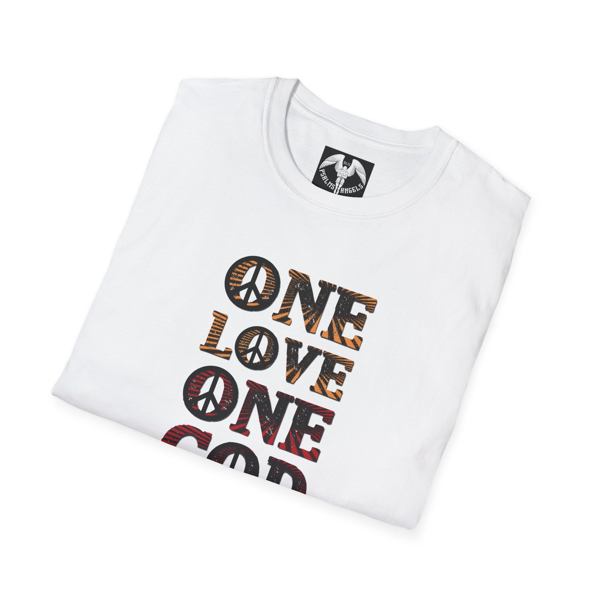 Psalms Angels "One Love One Planet One God" Graphic Unisex White Tee Amour