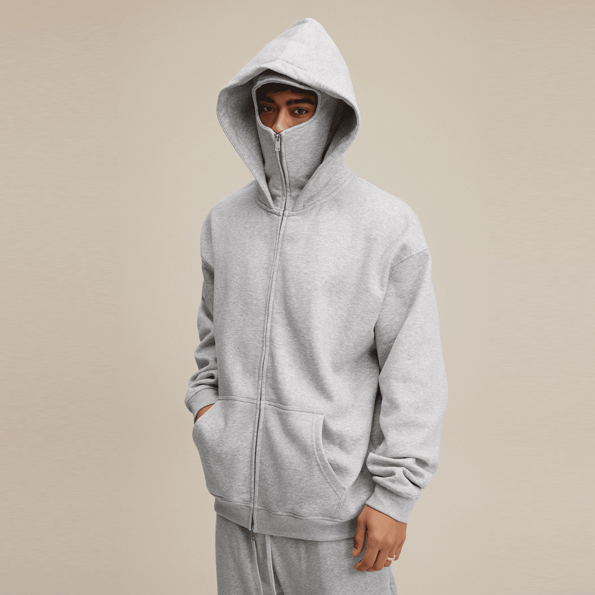 Windproof Zip-Up Face Mask Hoodie Psalms-Angels.com
