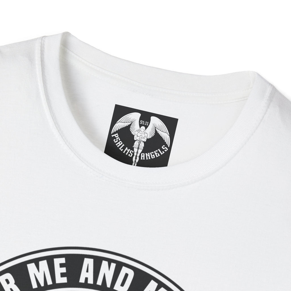Psalms Angels "As For Me And My House We Shall Serve The Lord" Graphic Unisex White Tee Armour