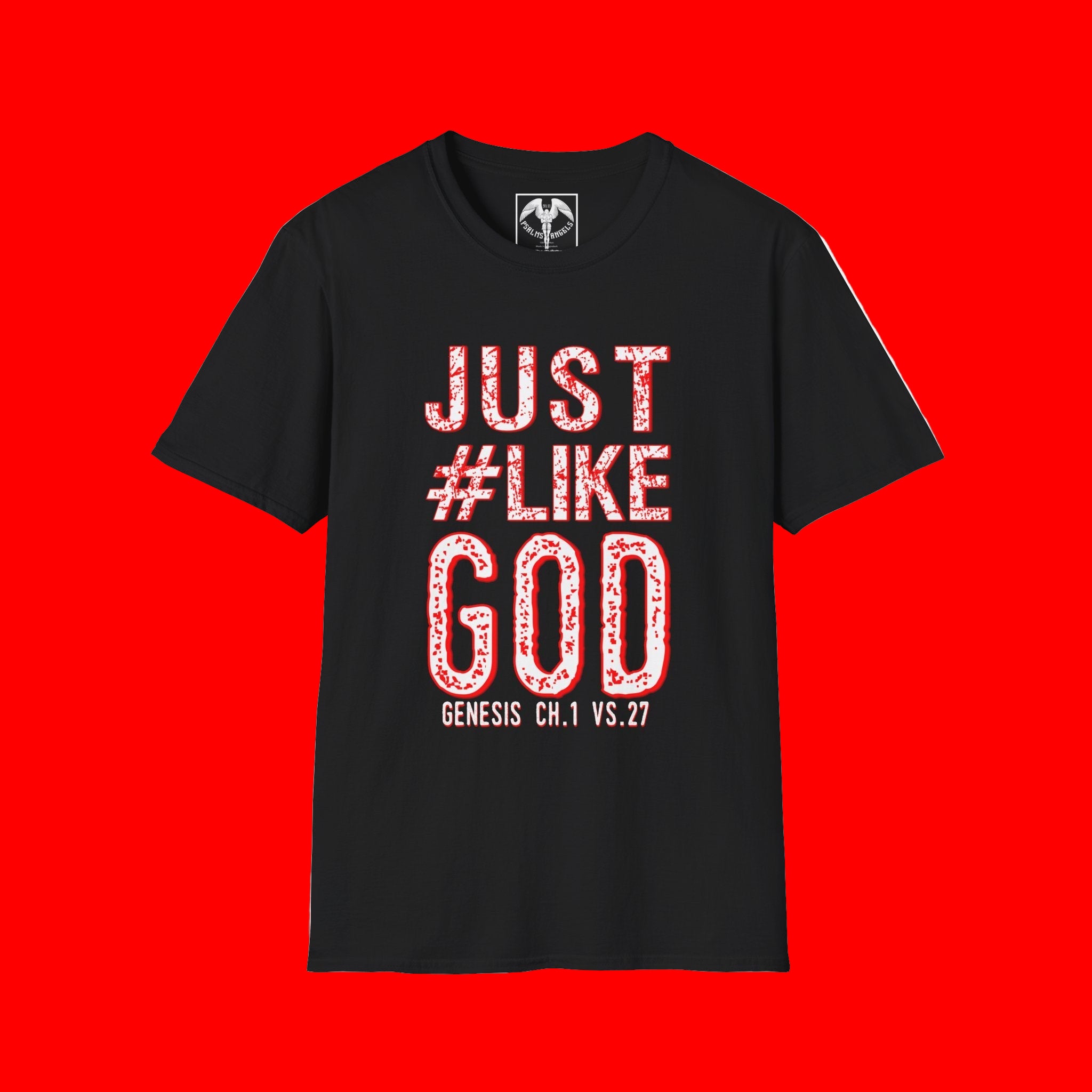 Psalms Angels "Made In God’s Image" Graphic Unisex White Tee 