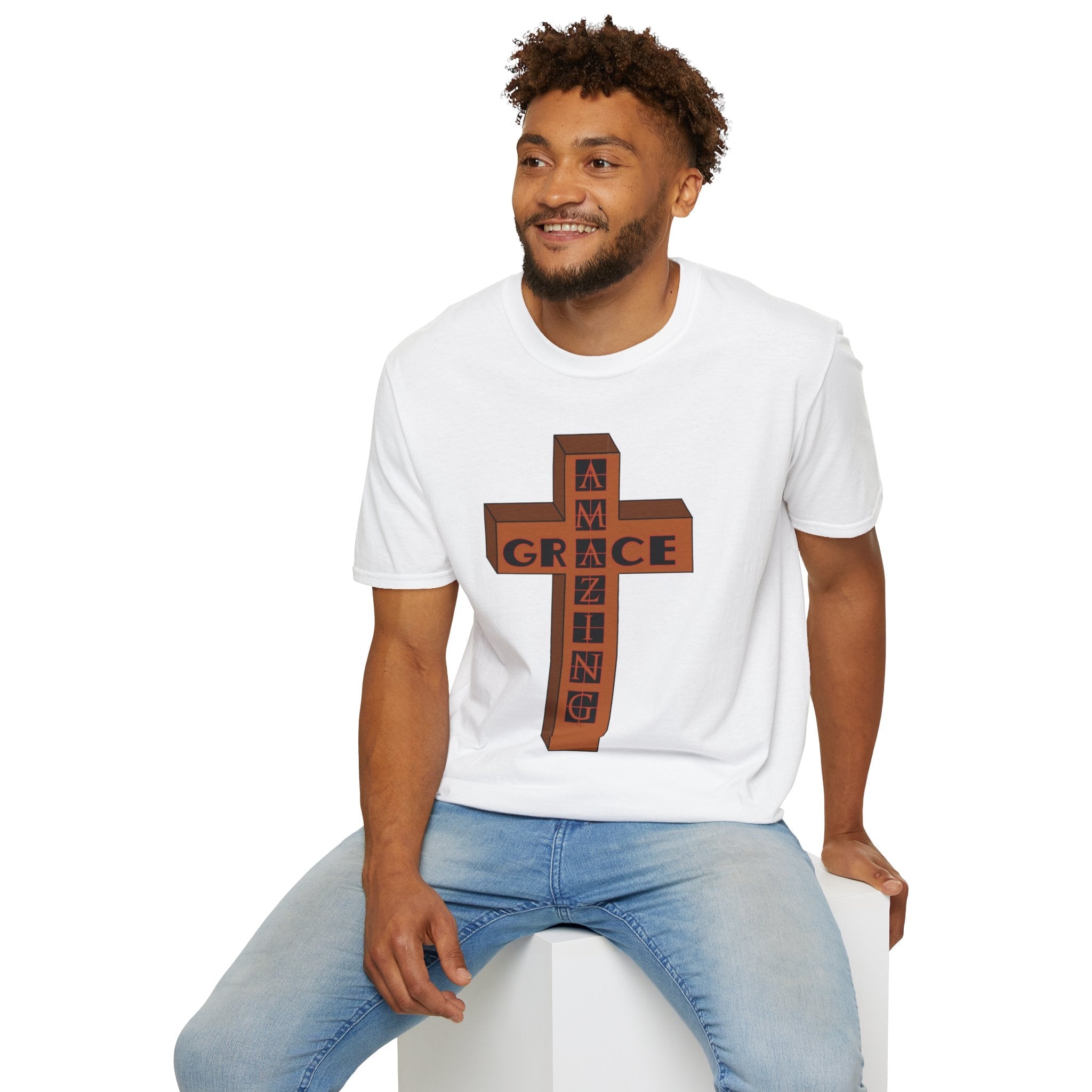 Psalms Angels "How Amazing Is Your Grace" Graphic Unisex White Tee Amour