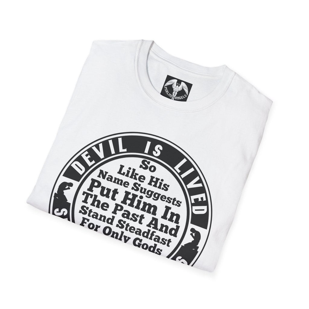 Psalms Angels "Did You Realise That Devil Spelt Backwards Is Lived?" Graphic Unisex White Tee Armour