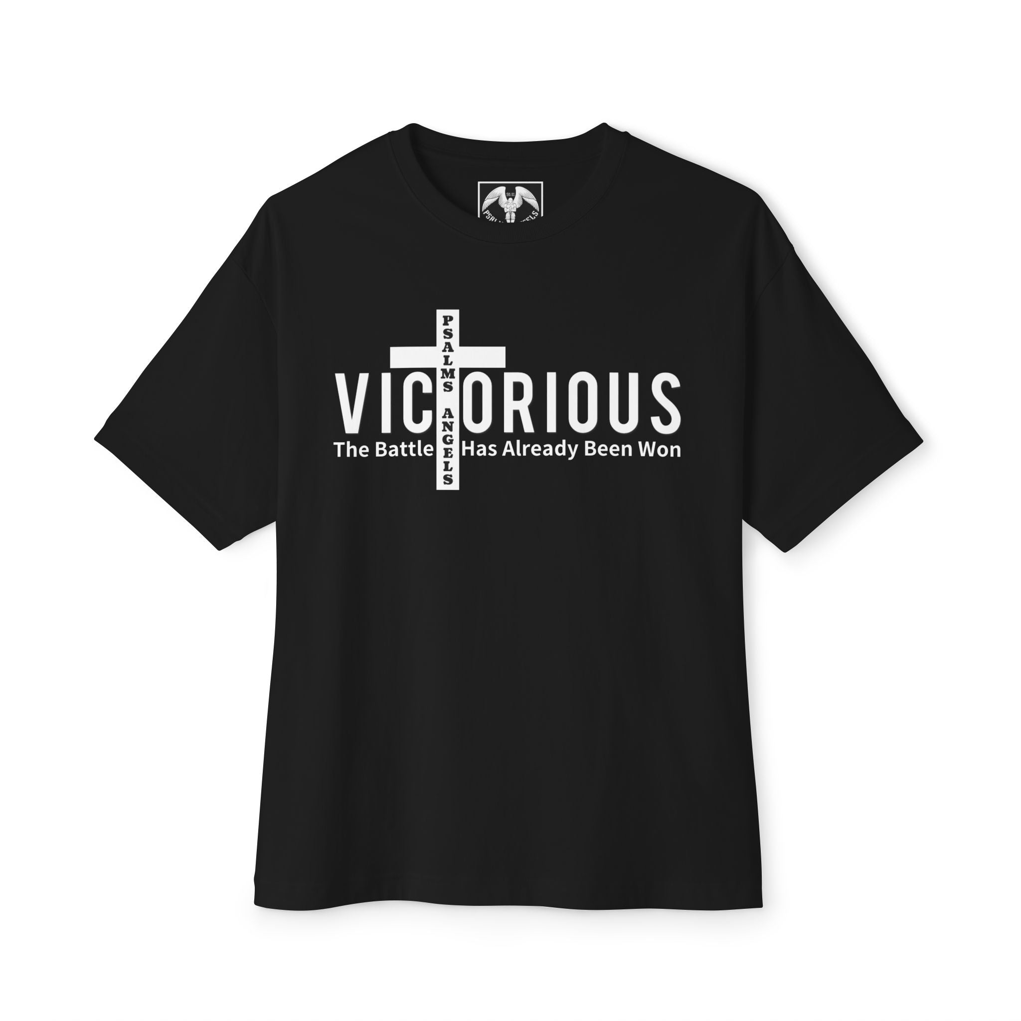 I Am Victorious By Psalms Angels Unisex Oversized Boxy Lux Tee - Choice Of Colours Armour