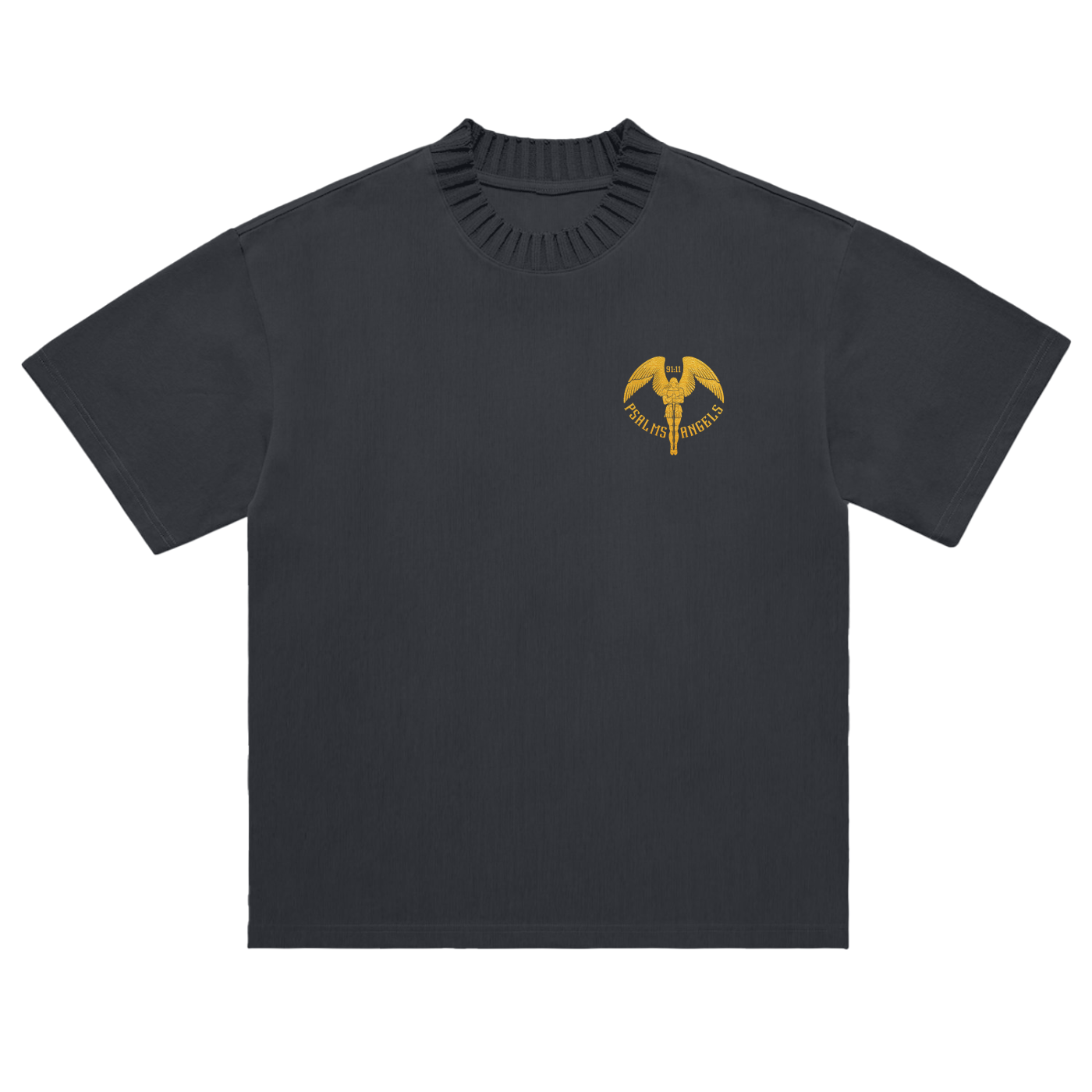 Spiritual Essentials Unisex Heavyweight Knitted Round Neck T-Shirt - Black or Grey ODMPOD