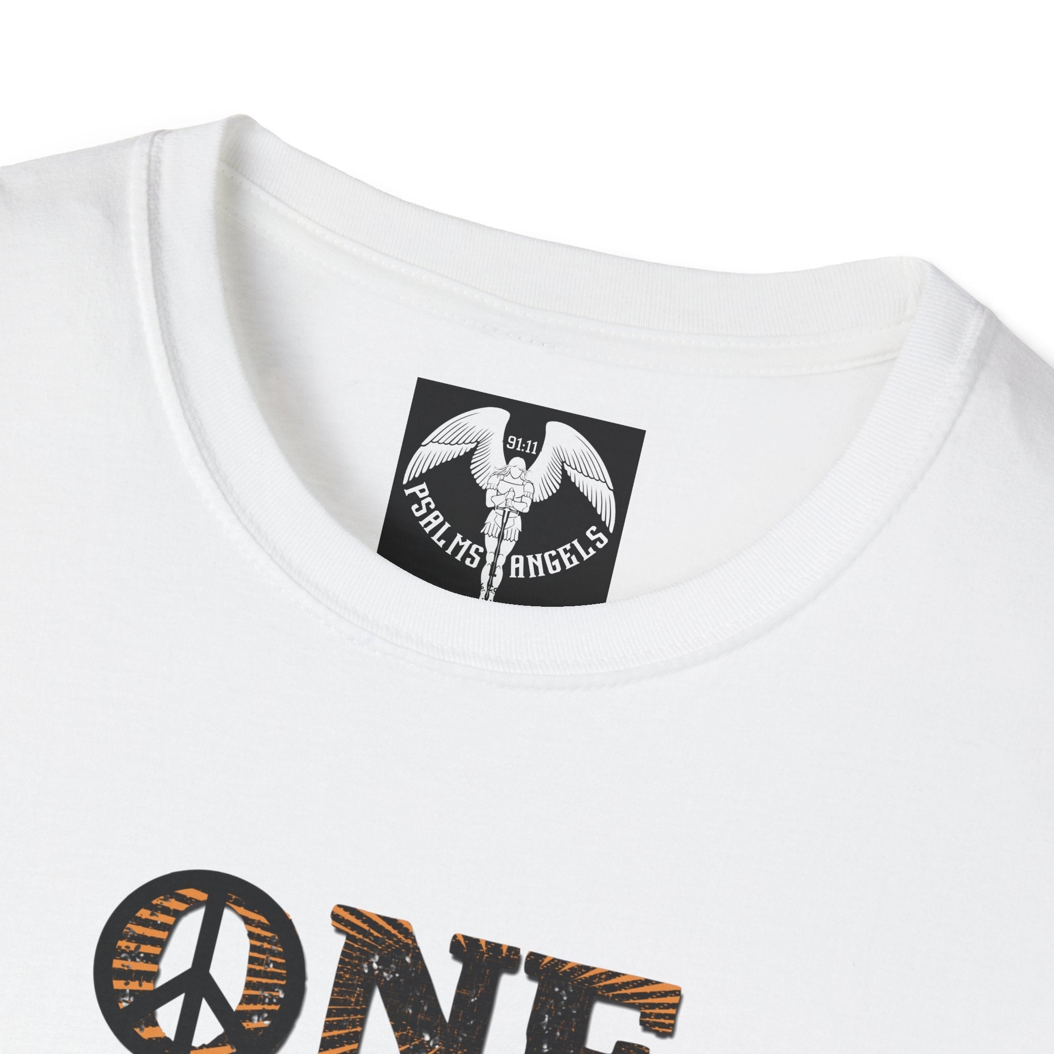Psalms Angels "One Love One Planet One God" Graphic Unisex White Tee Amour