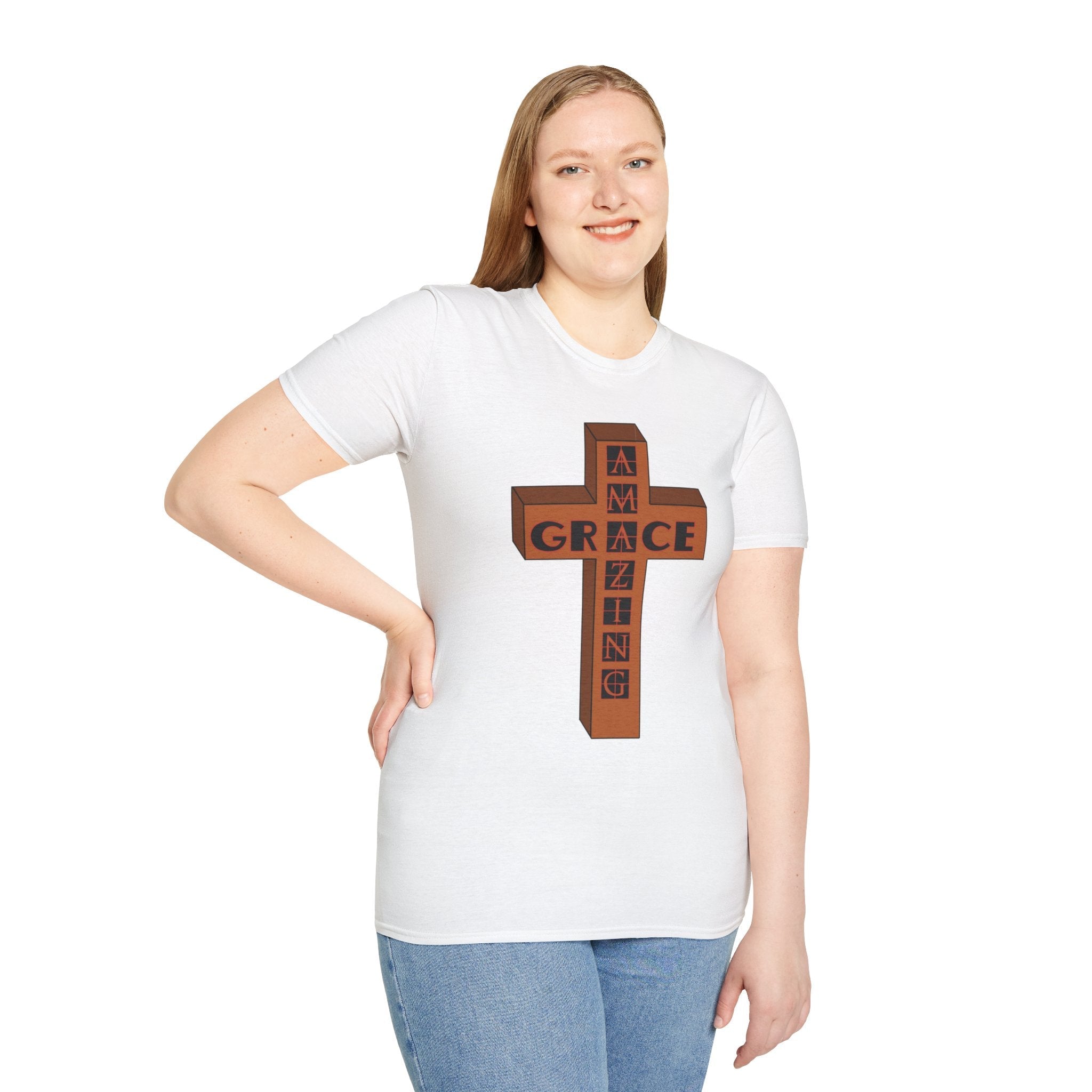 Psalms Angels "How Amazing Is Your Grace" Graphic Unisex White Tee Amour