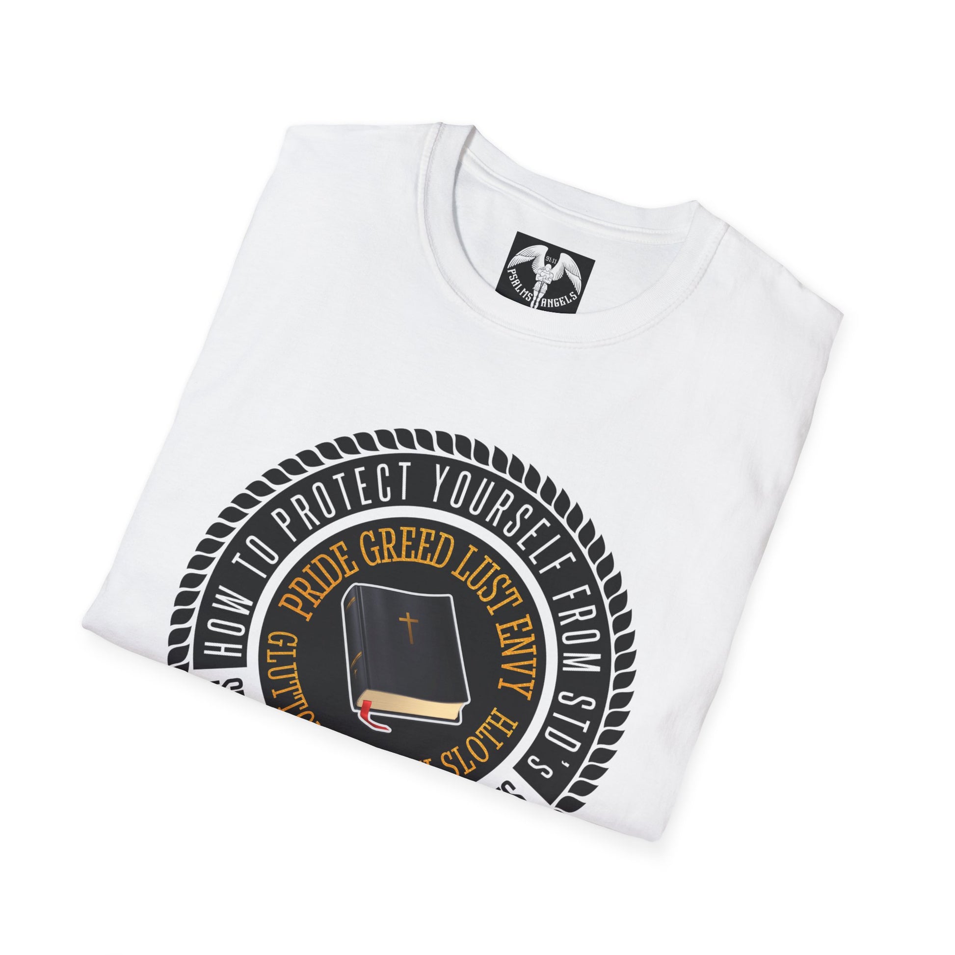 Protect Yourself From STD’s "Spirituality Transmitted Diseases" Graphic Unisex White Tee